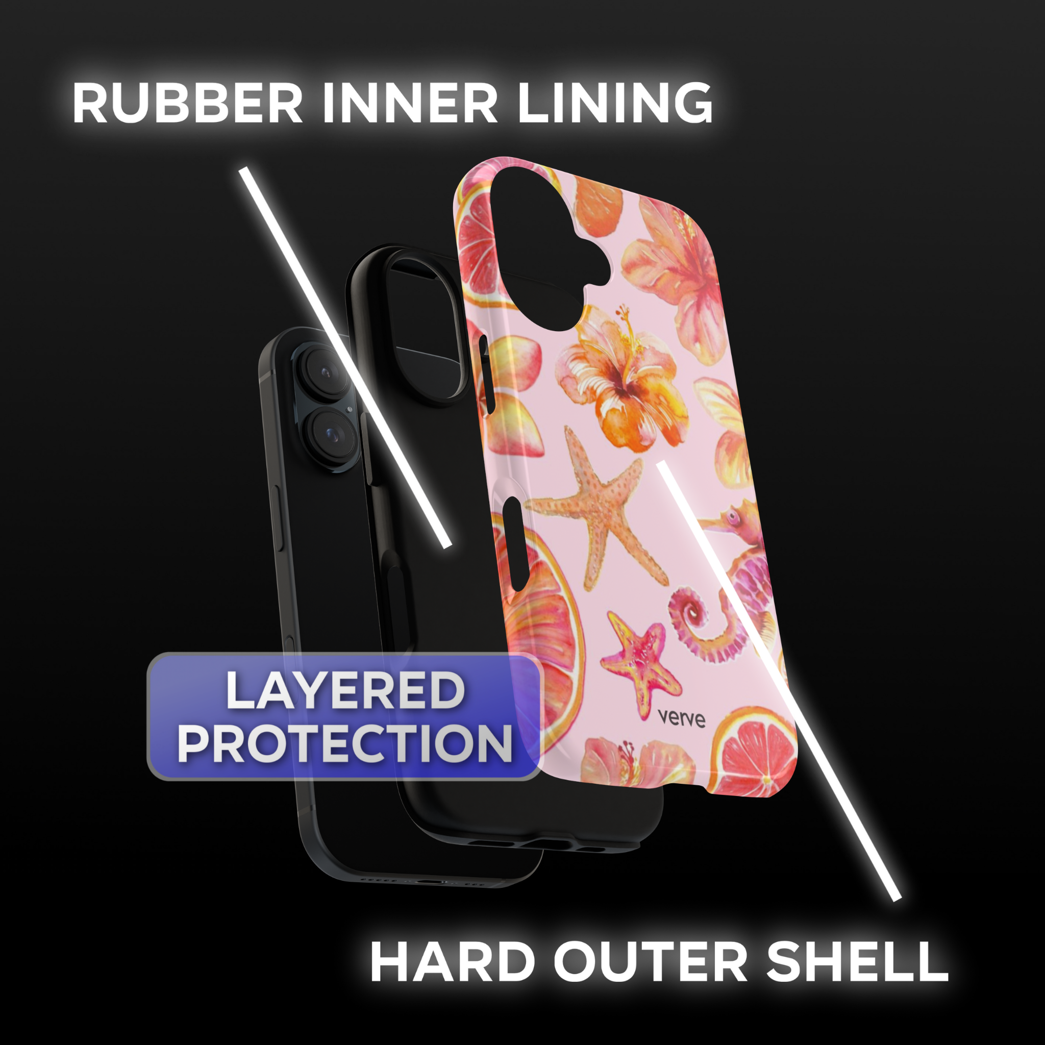 Peachy Starfish Flowers Phone Case