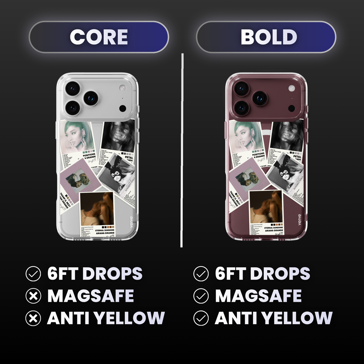 Ariana Grande Album Covers Clear Phone Case