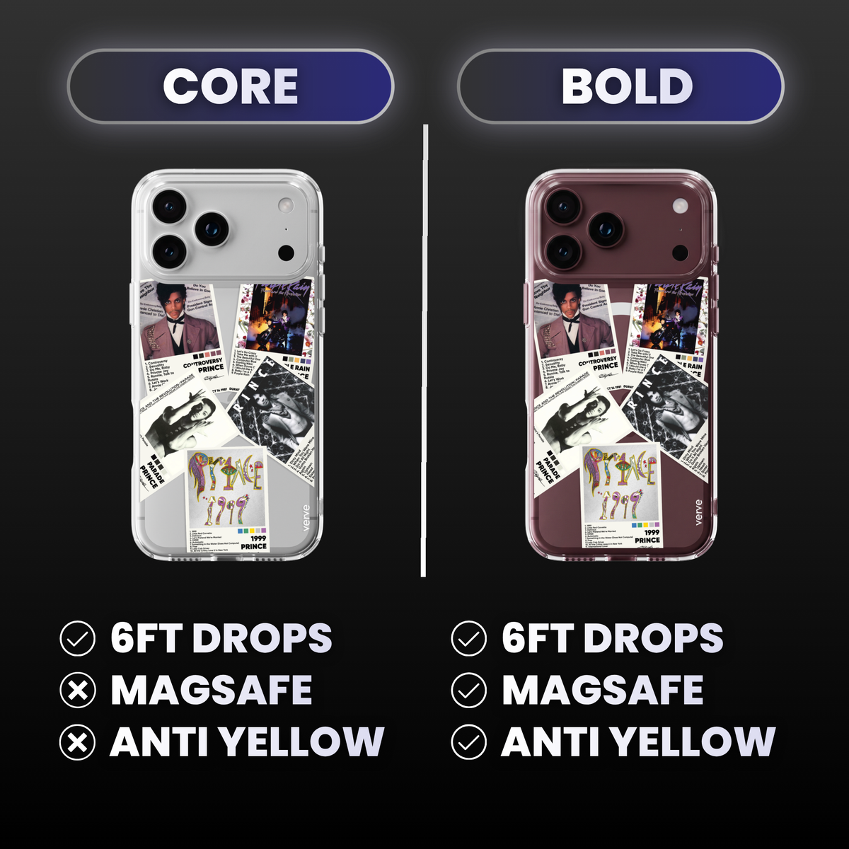Prince Album Covers Clear Phone Case