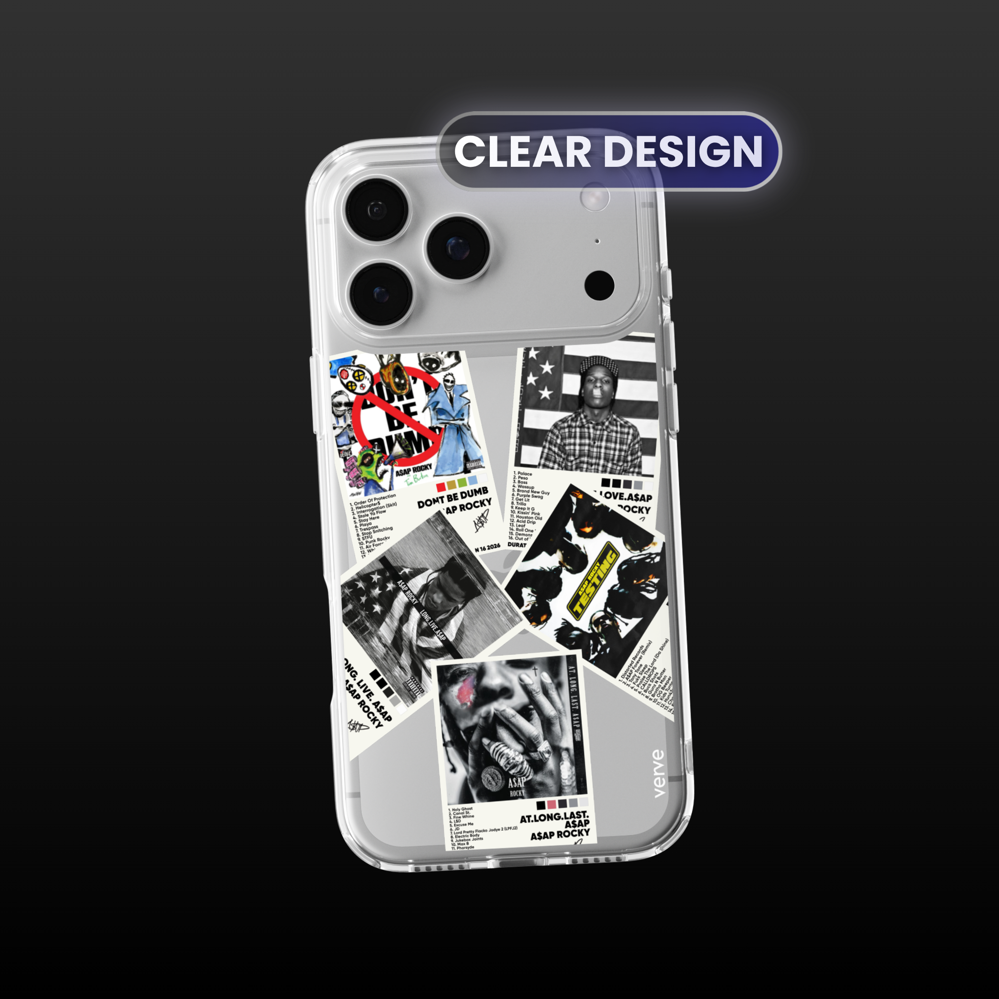A$AP Rocky Album Covers Clear Phone Case