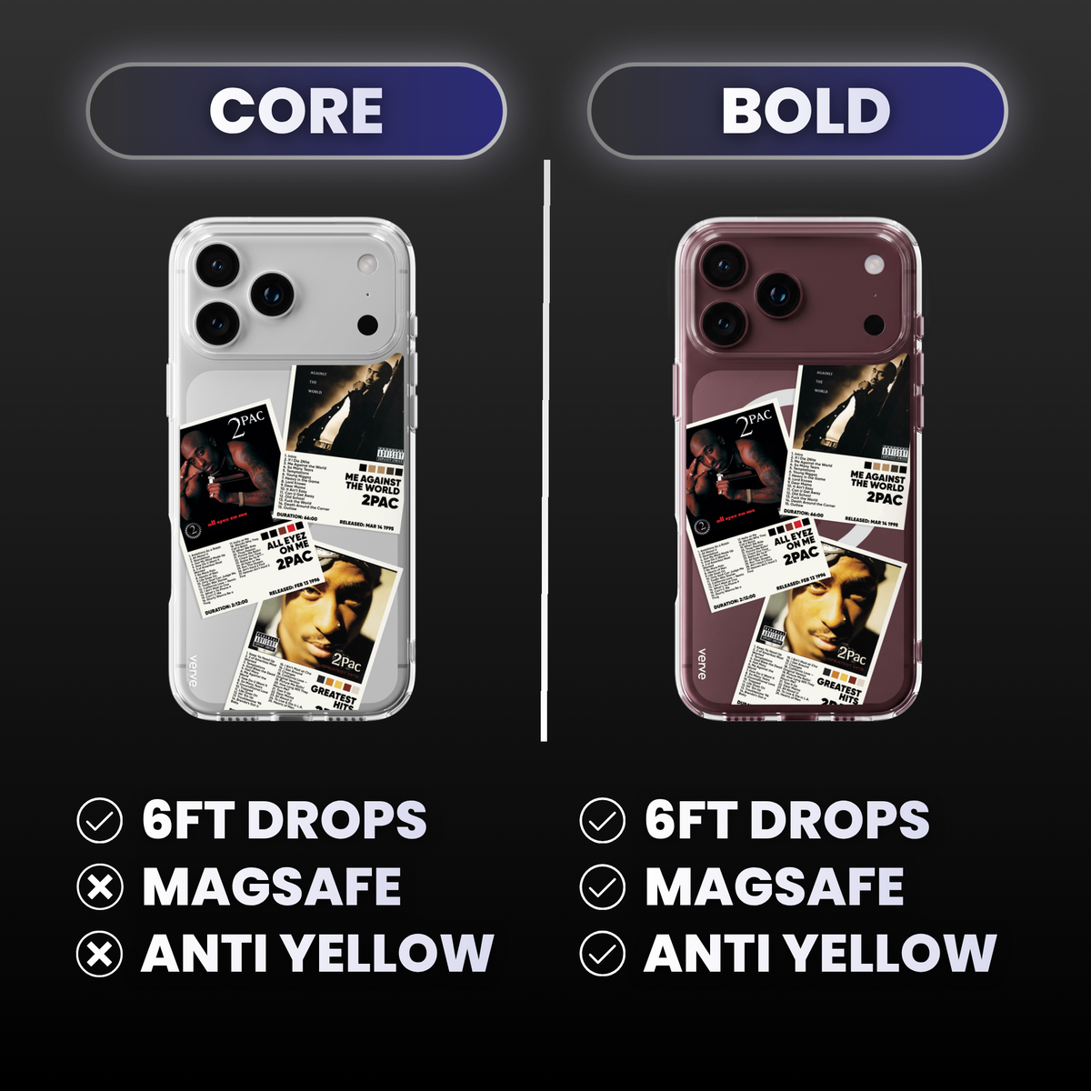 2Pac Album Covers Clear Phone Case