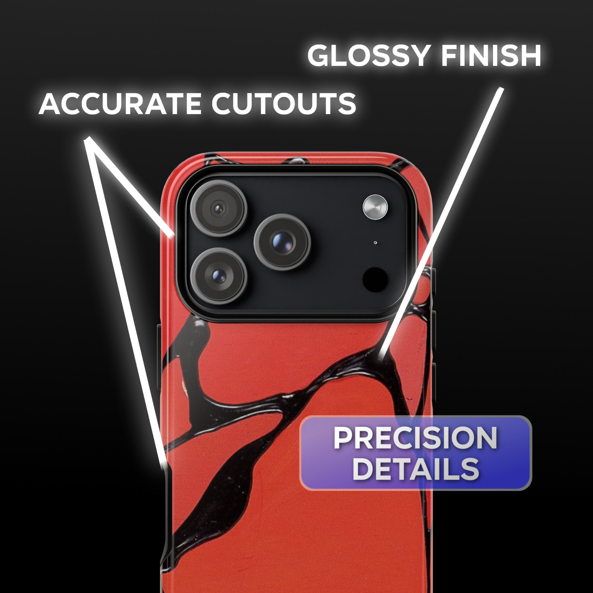 Burning Black Chrome Phone Case