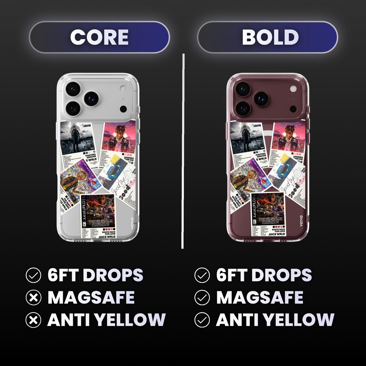 Juice WRLD Album Covers Clear Phone Case