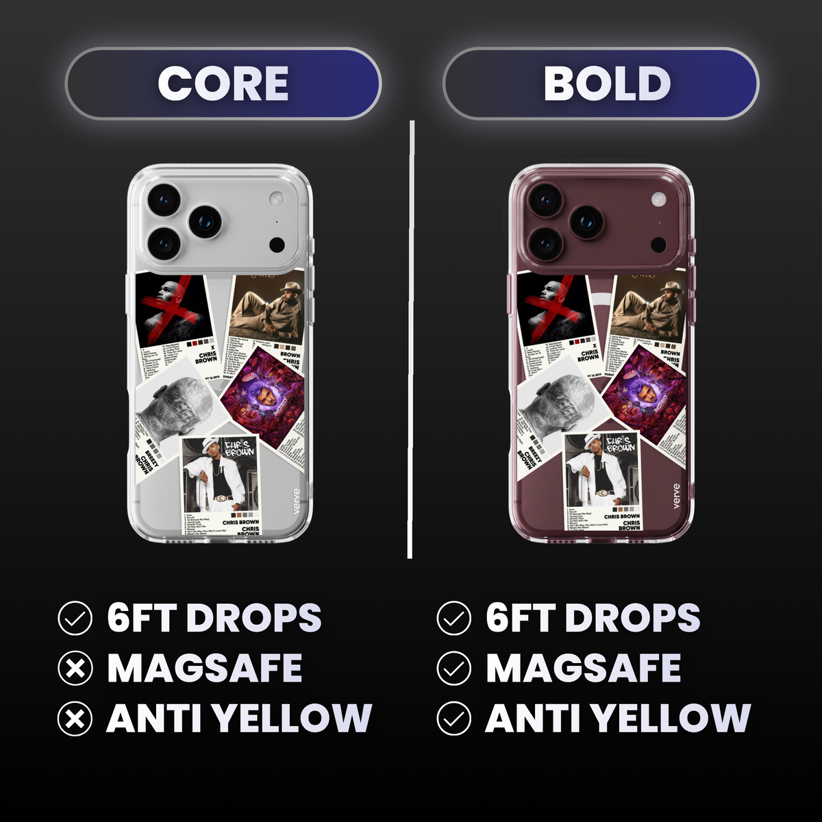 Chris Brown Album Covers Clear Phone Case