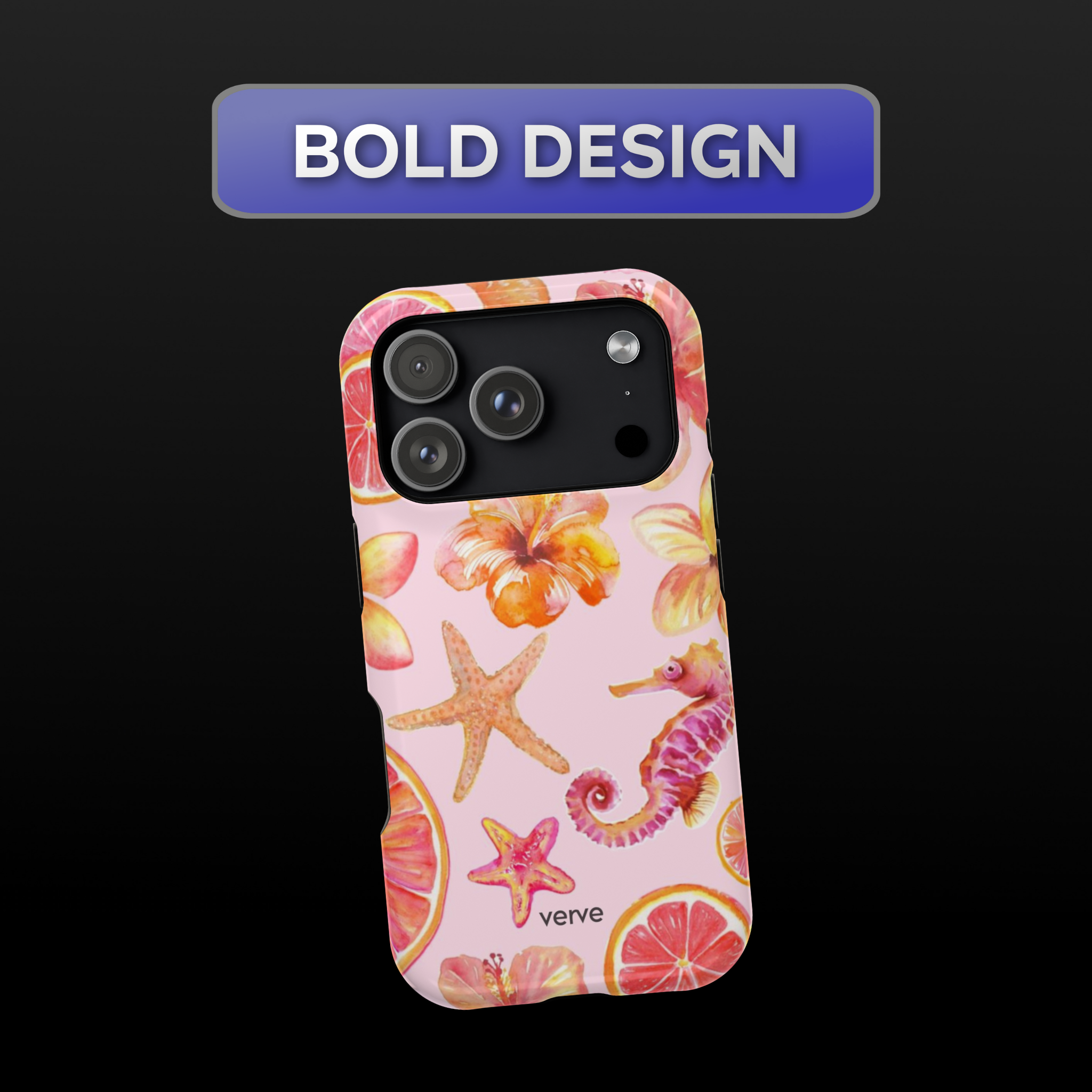 Peachy Starfish Flowers Phone Case