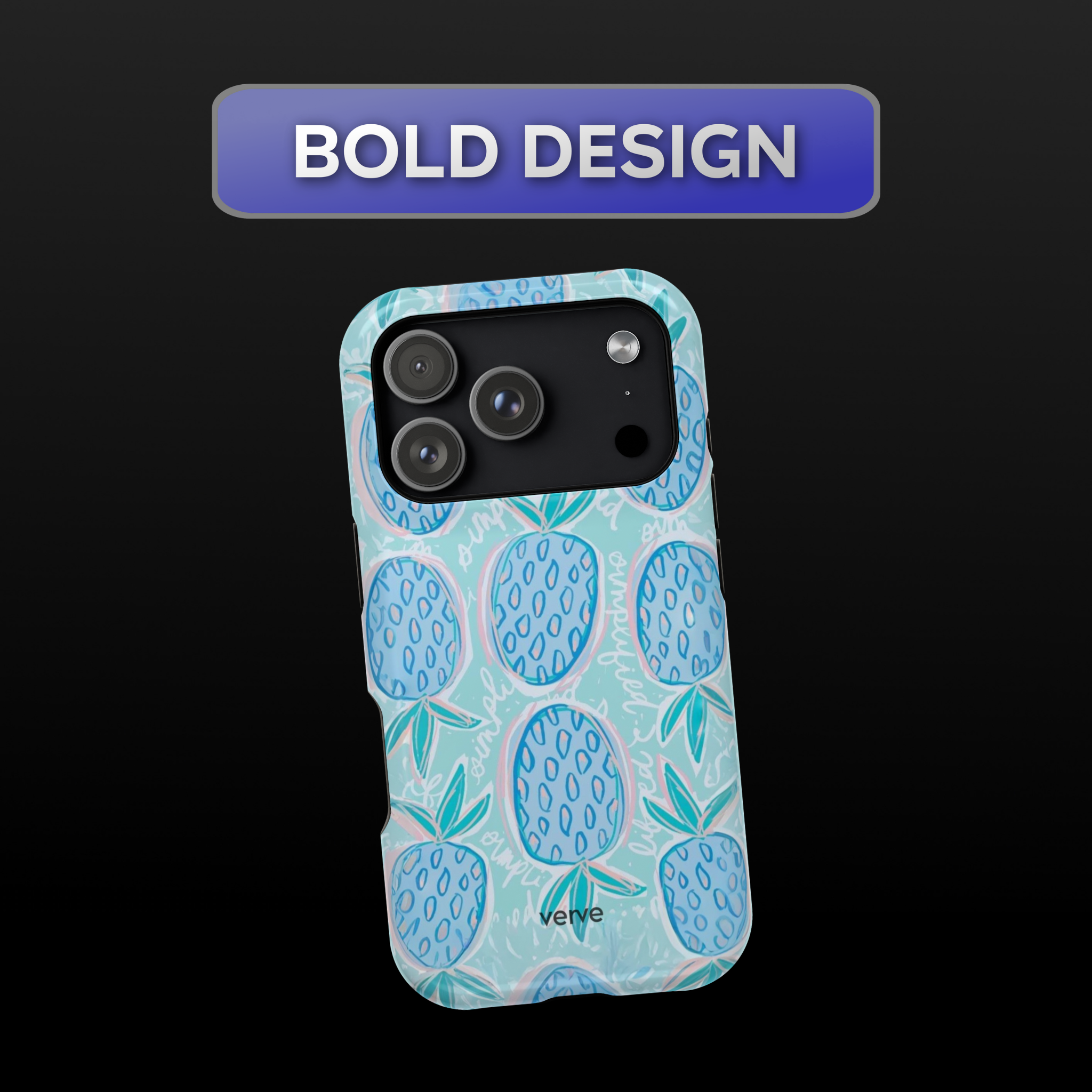 Pineapples Light Blue Phone Case