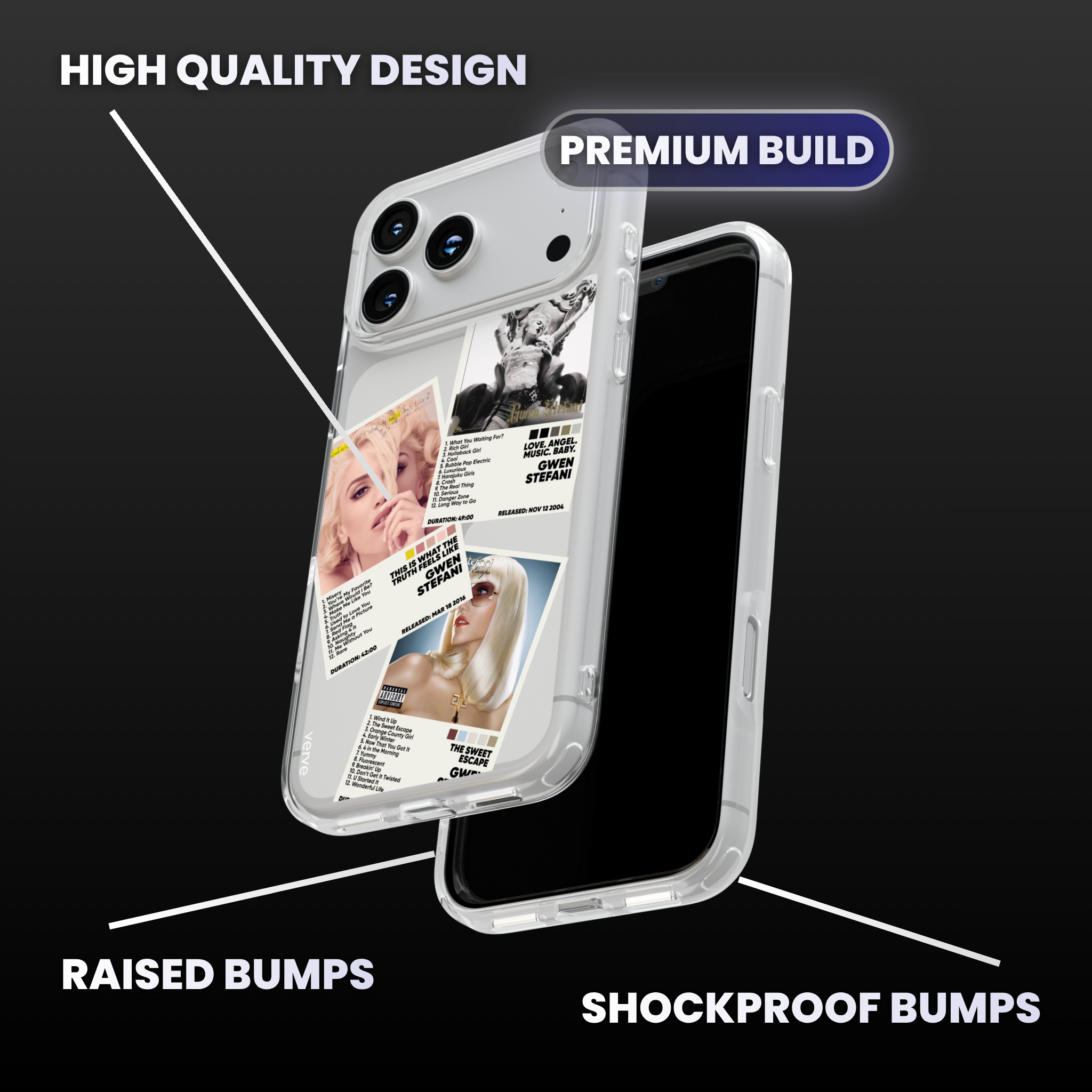 Gwen Stefani Album Covers Clear Phone Case