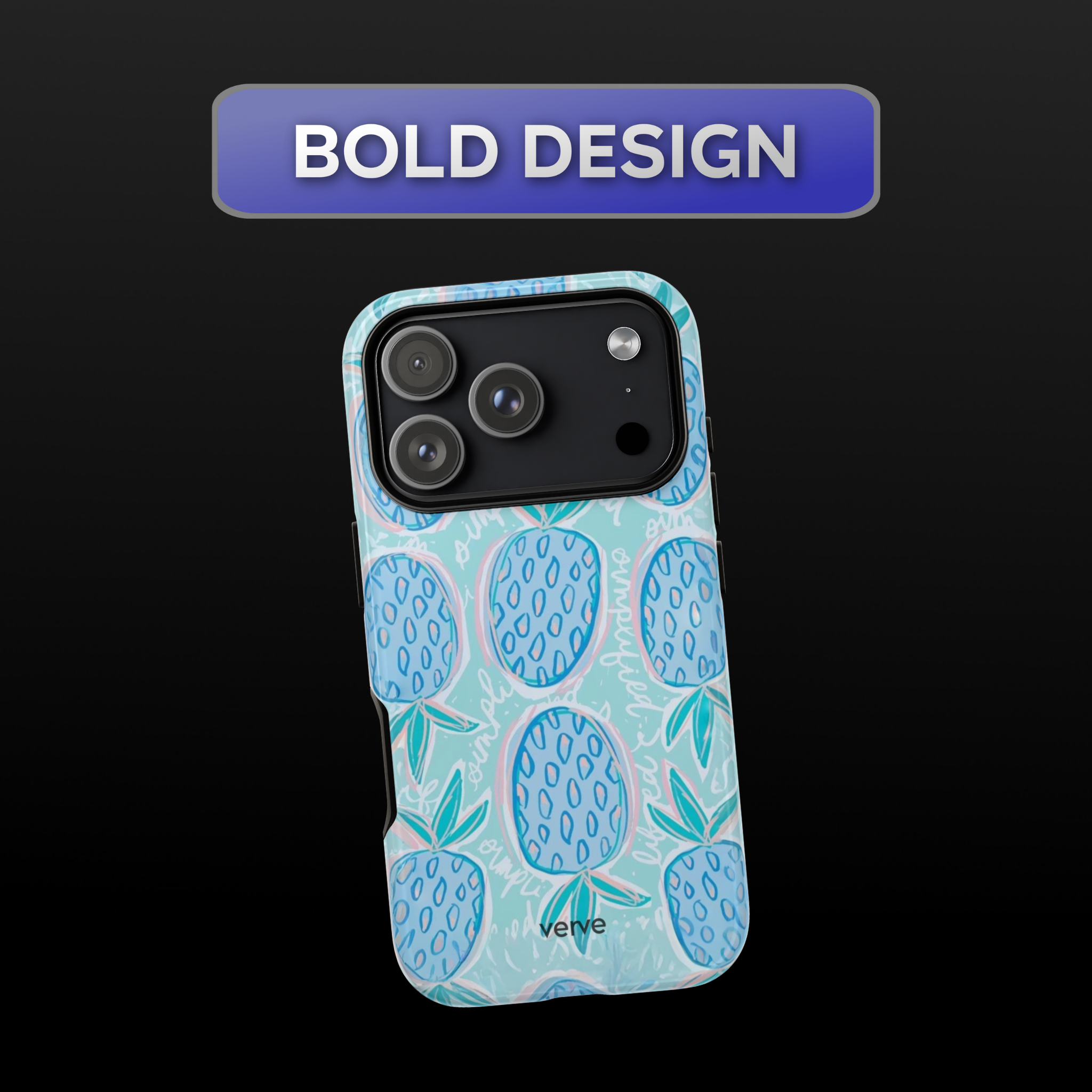 Pineapples Light Blue Phone Case