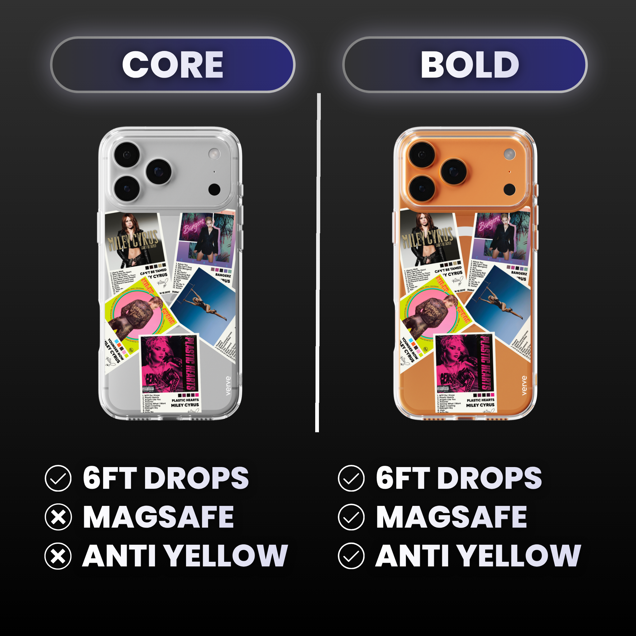 Miley Cyrus Album Covers Clear Phone Case
