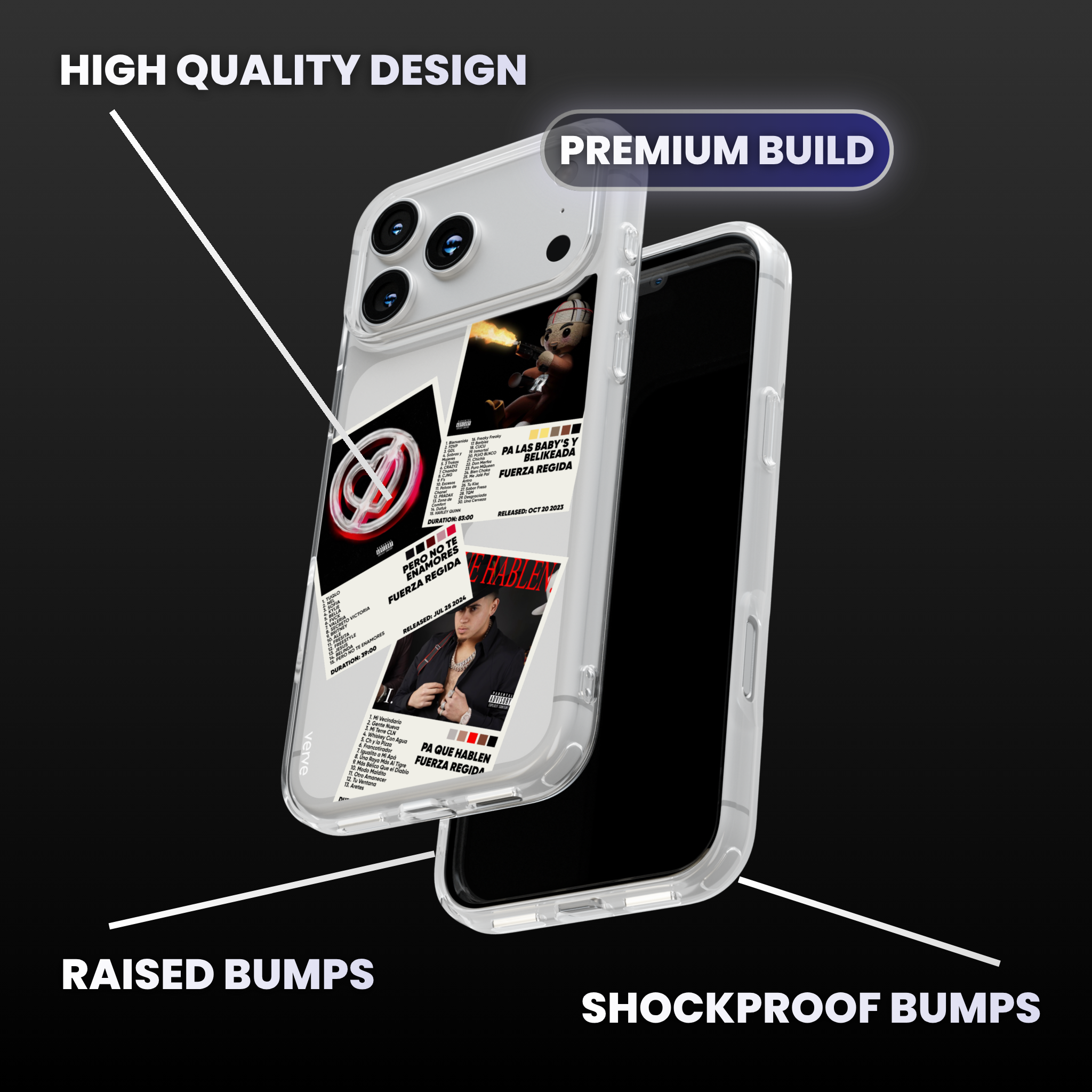 Fuerza Regina Album Covers Clear Phone Case