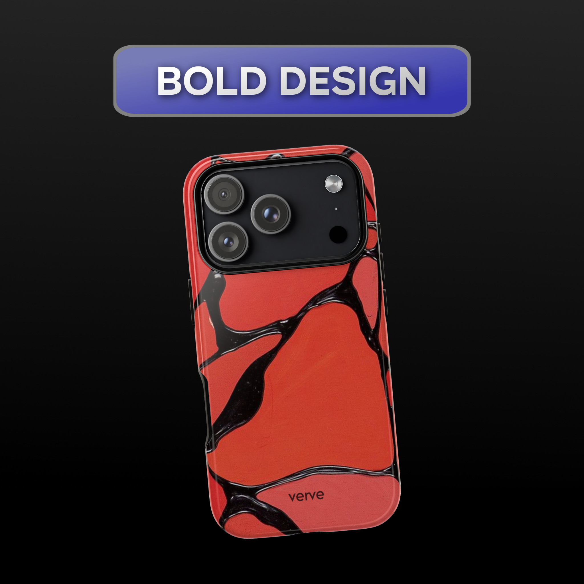 Burning Black Chrome Phone Case