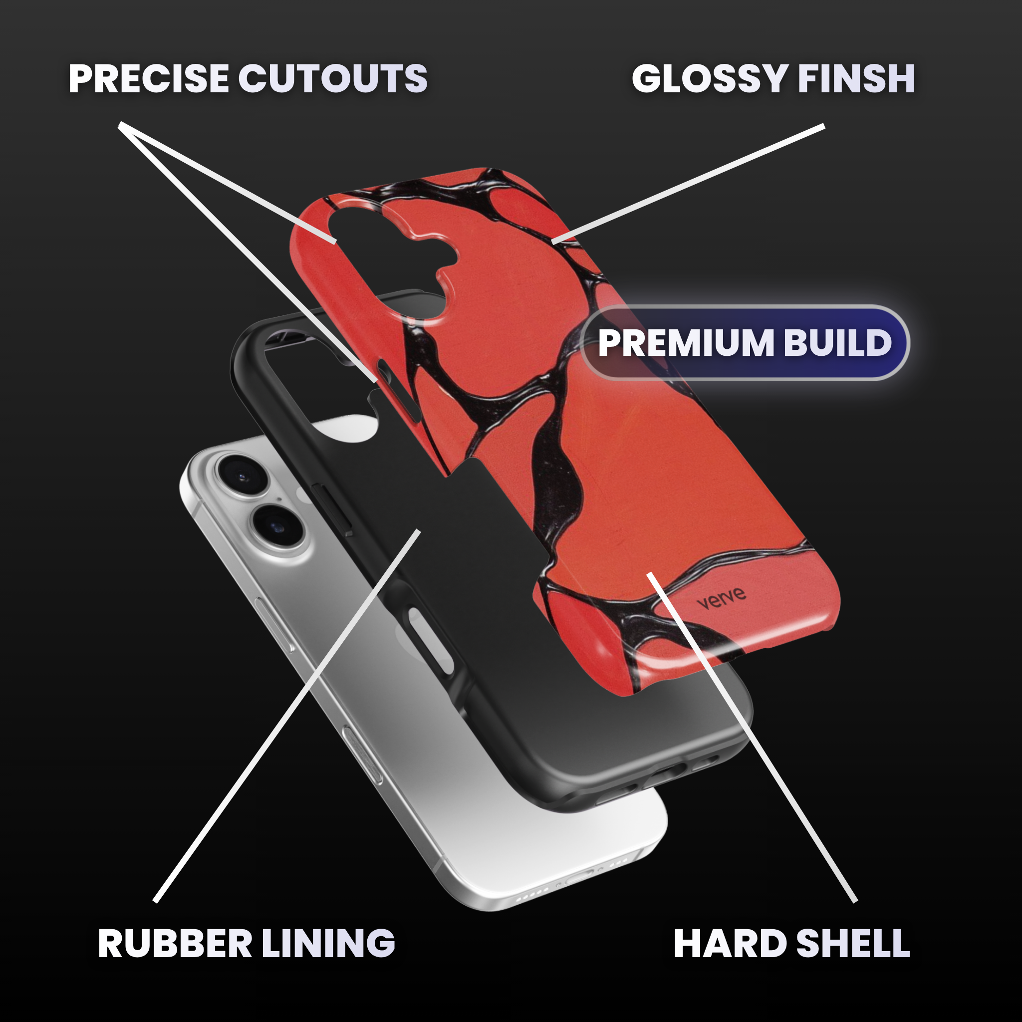 Burning Black Chrome Phone Case