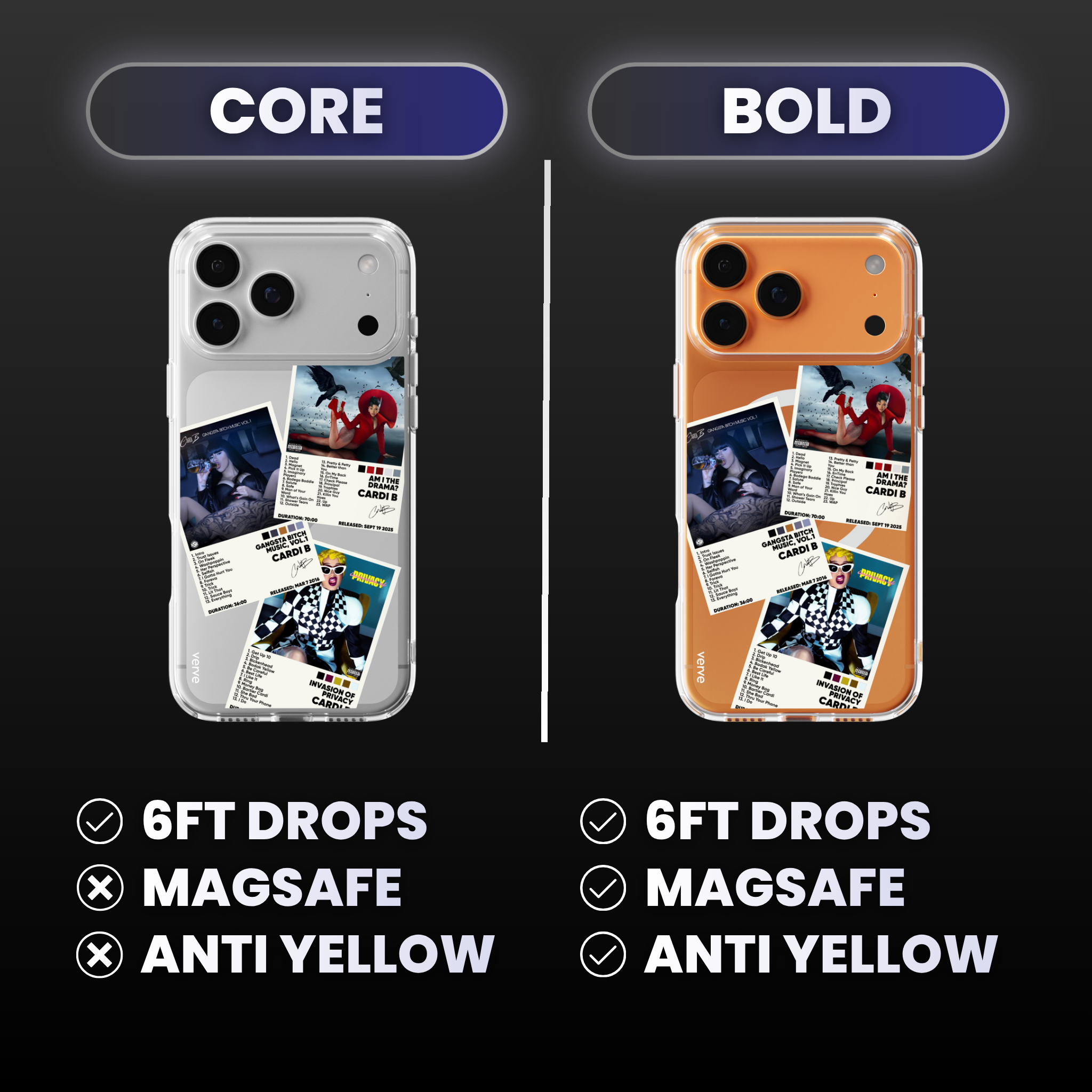 Cardi B Album Covers Clear Phone Case