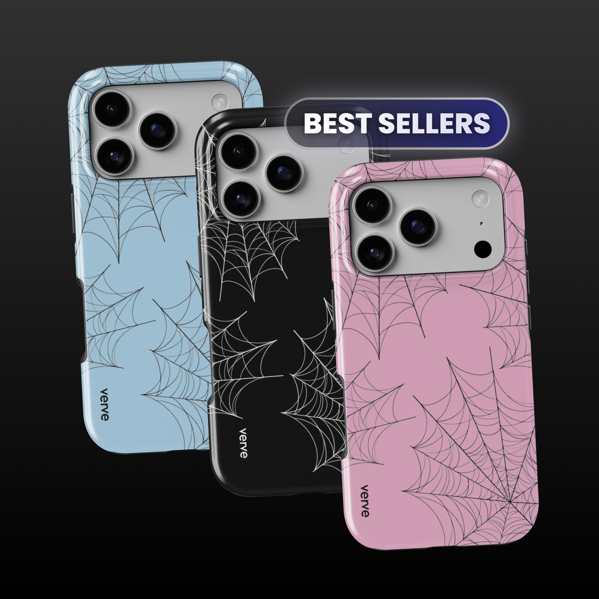 Black Spider Web Phone Case