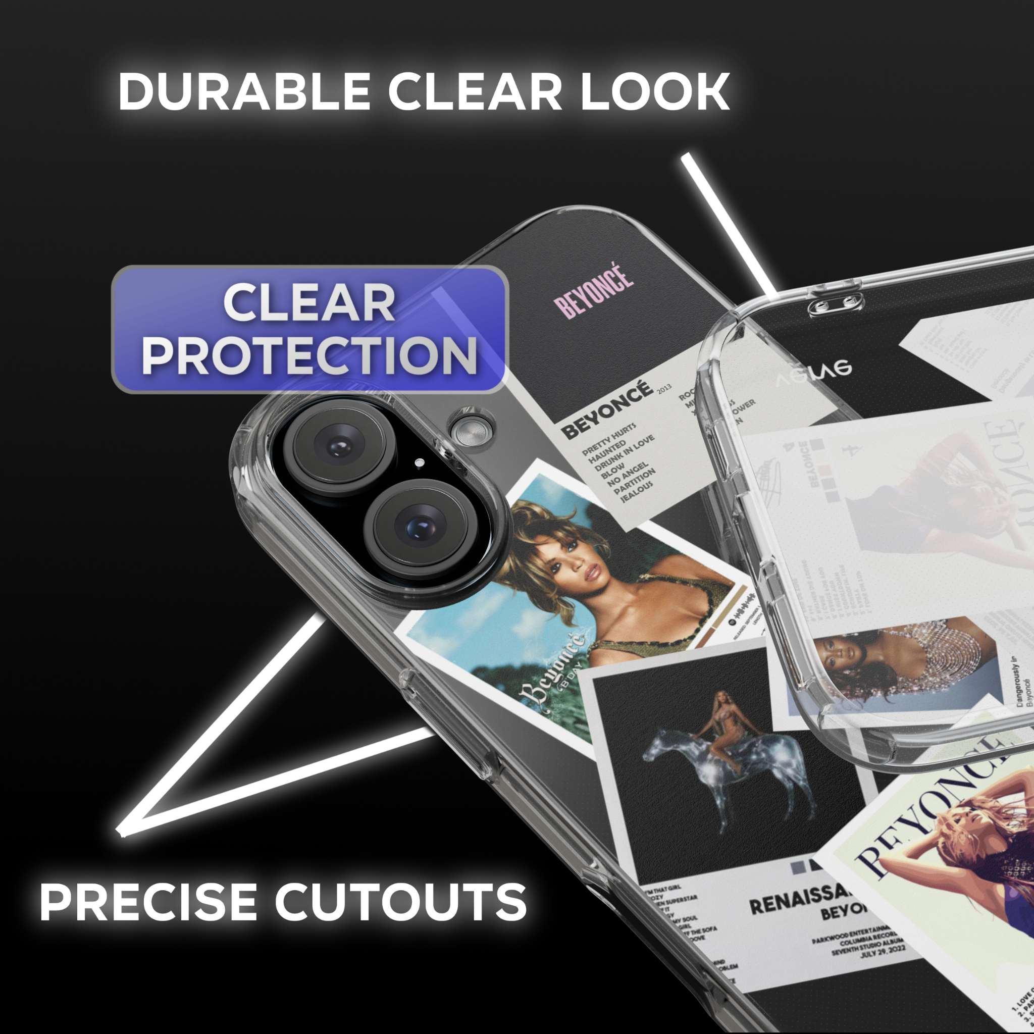 Beyoncé Album Covers Clear Phone Case