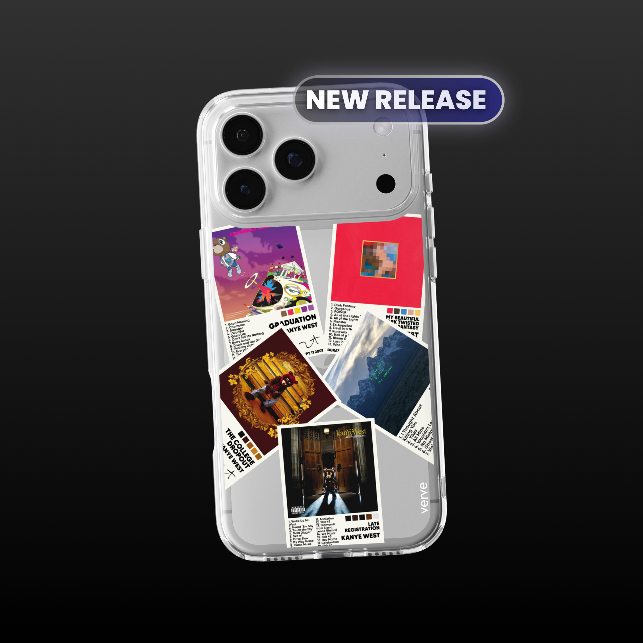 Kanye West Album Covers Clear Phone Case