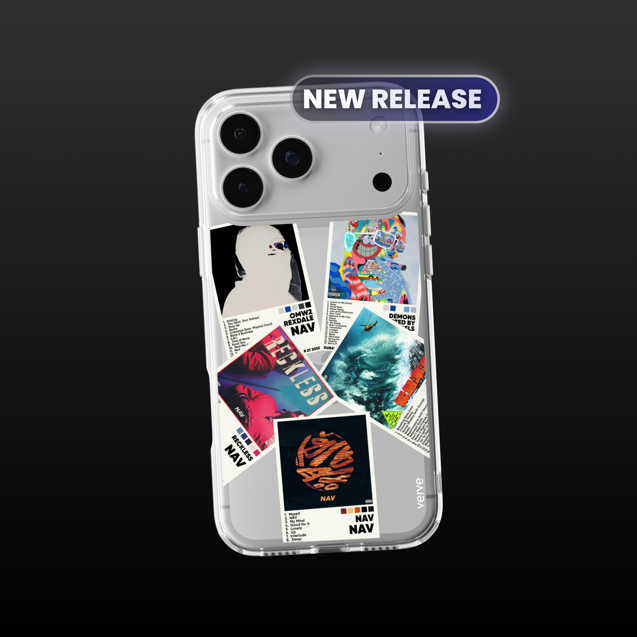 NAV Album Covers Clear Phone Case