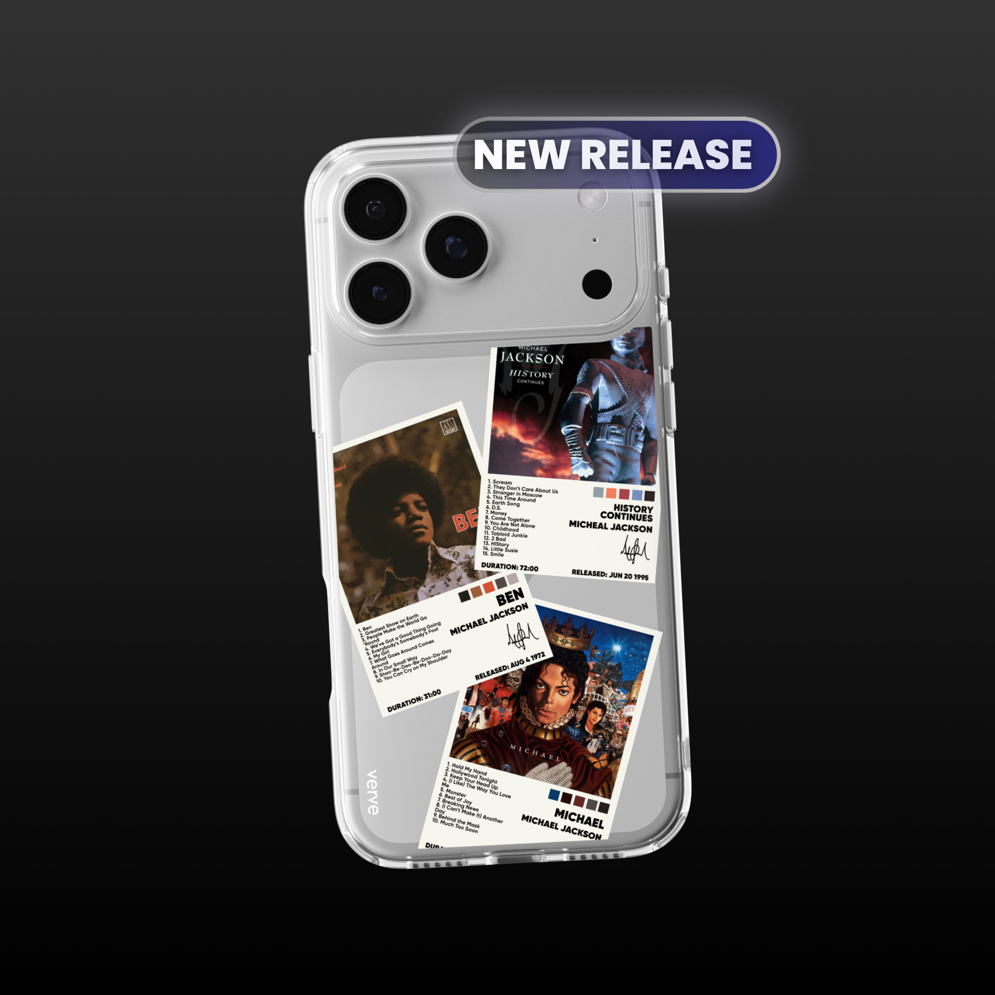 Michael Jackson Album Covers Clear Phone Case