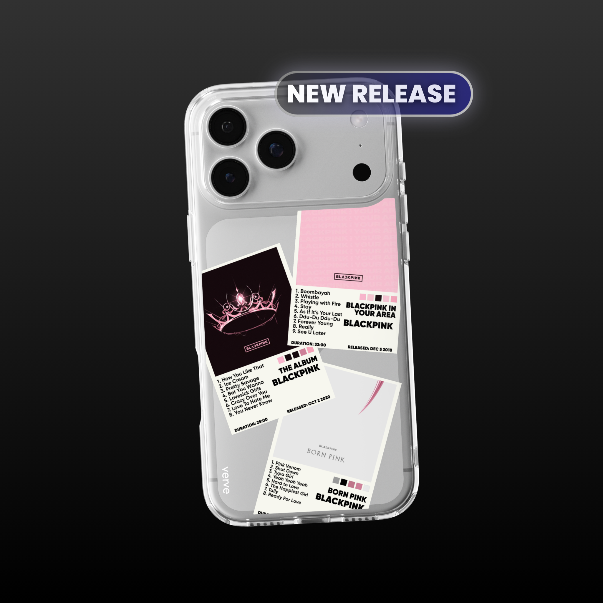 BLACKPINK Album Covers Clear Phone Case