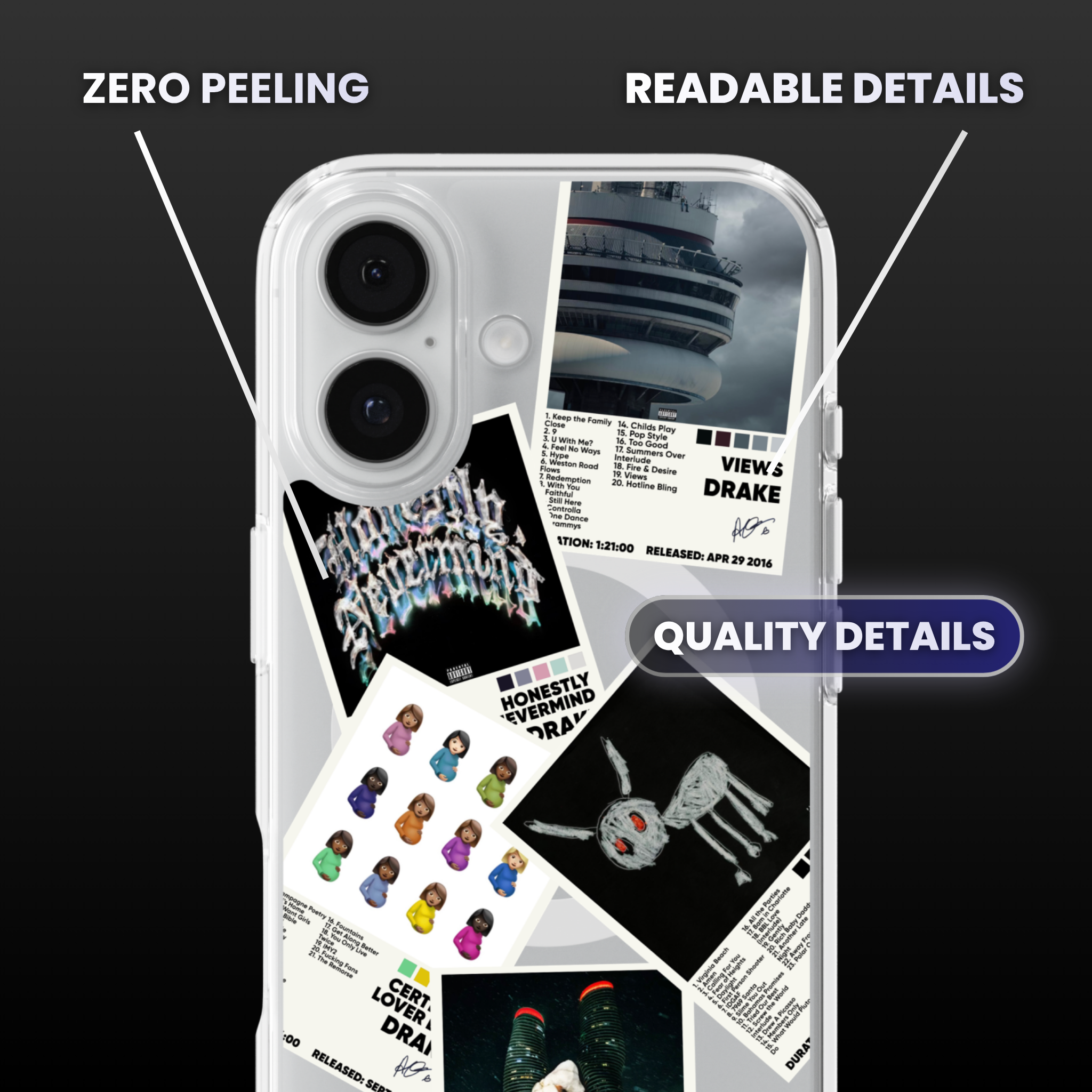 Drake Album Covers Clear Phone Case