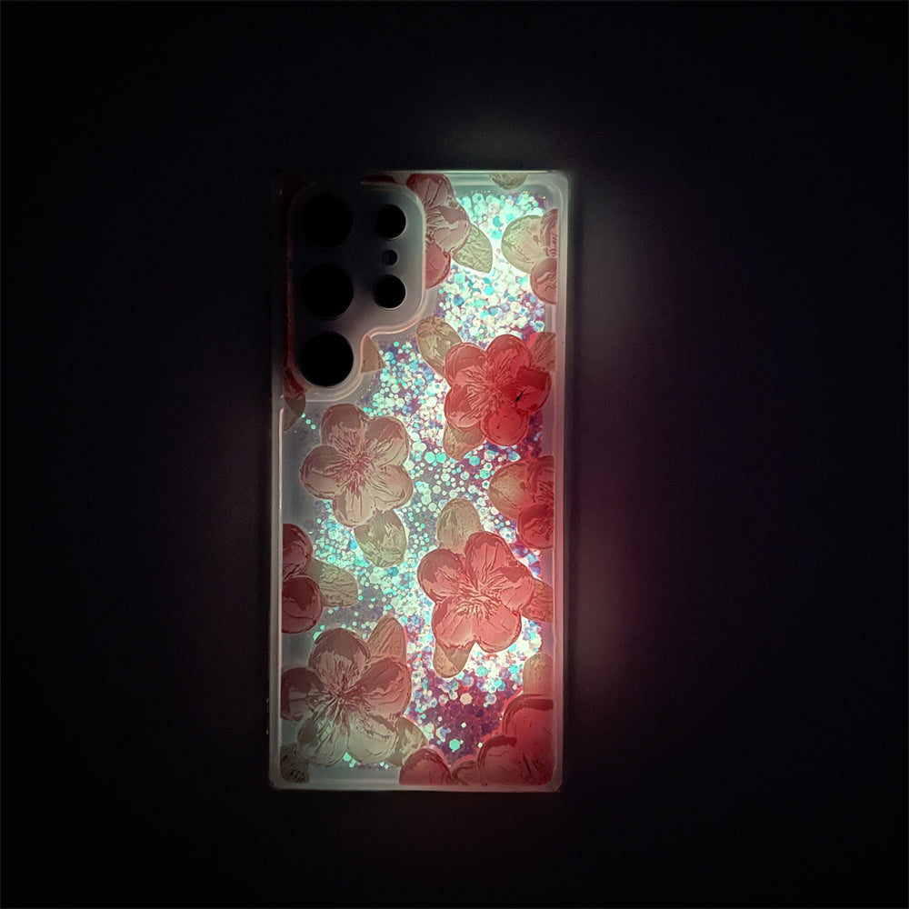 Oil Painting Flower Patterned Phosphor Case