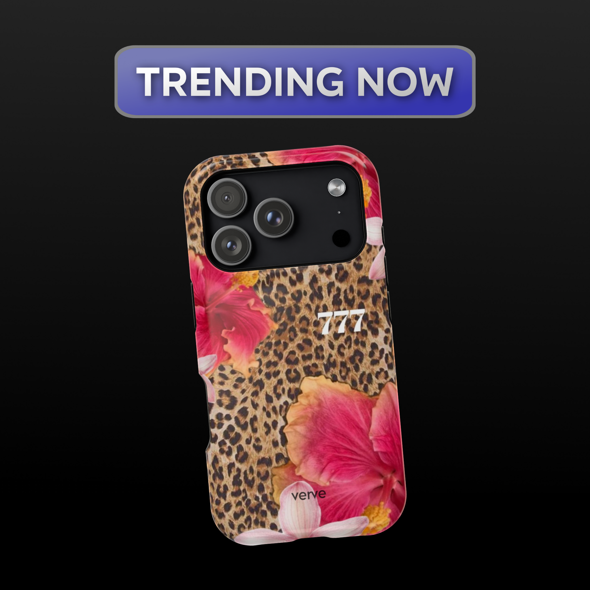 Flowers Leopard Print Phone Case