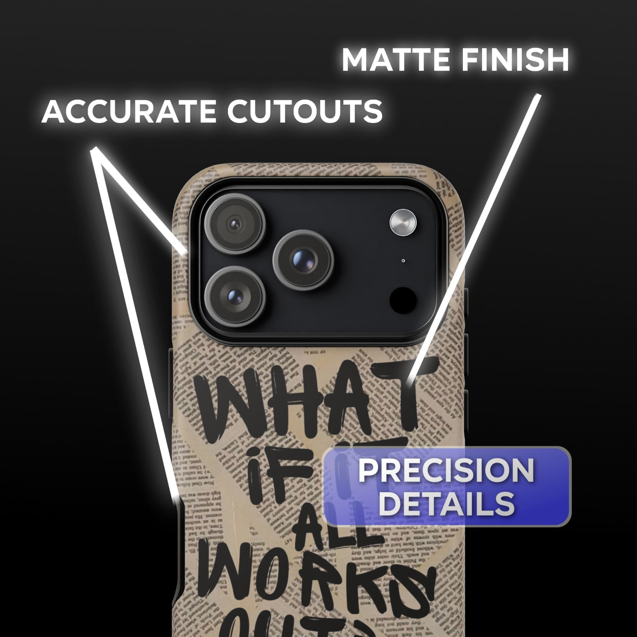 What If It All Works Out Newspaper Phone Case