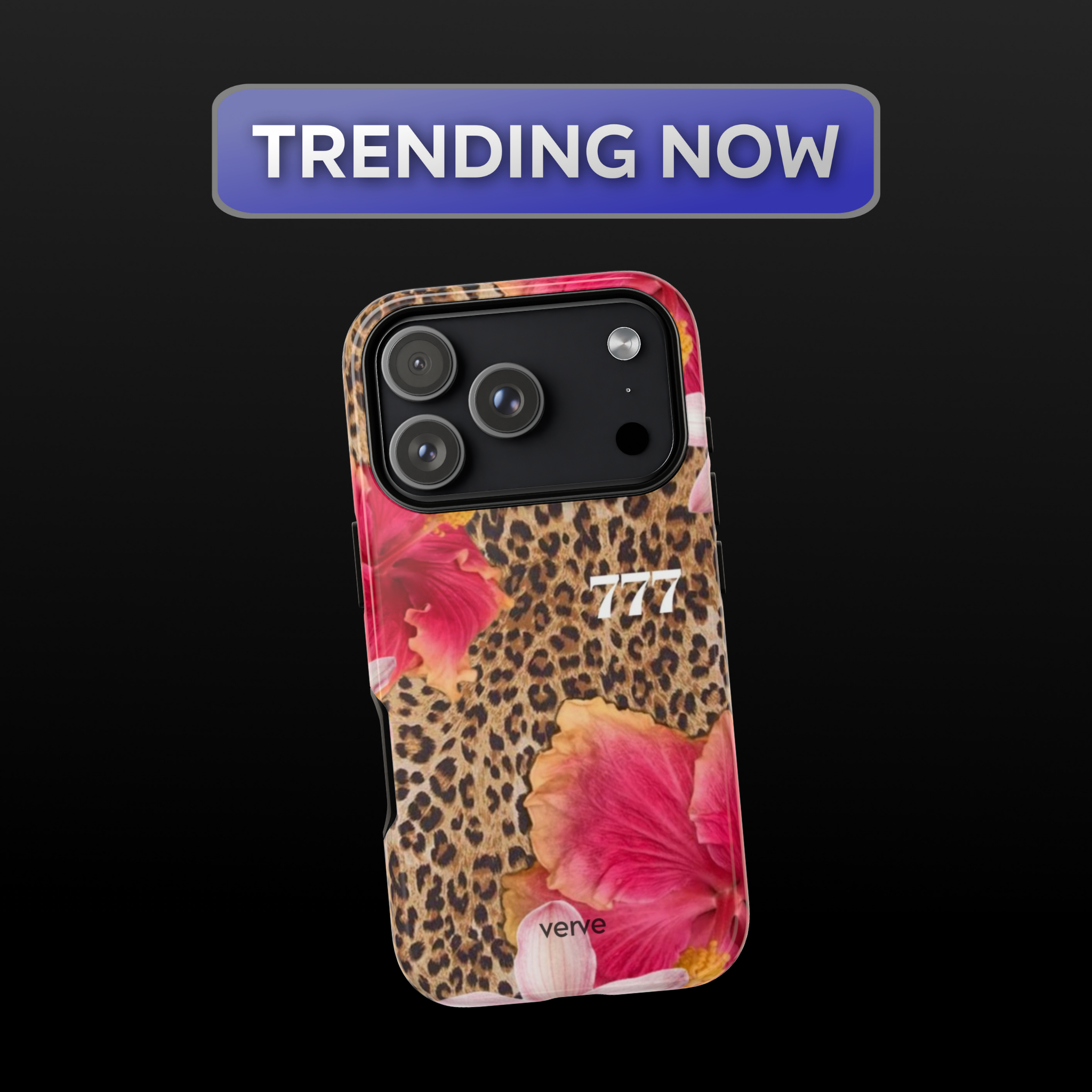 Flowers Leopard Print Phone Case