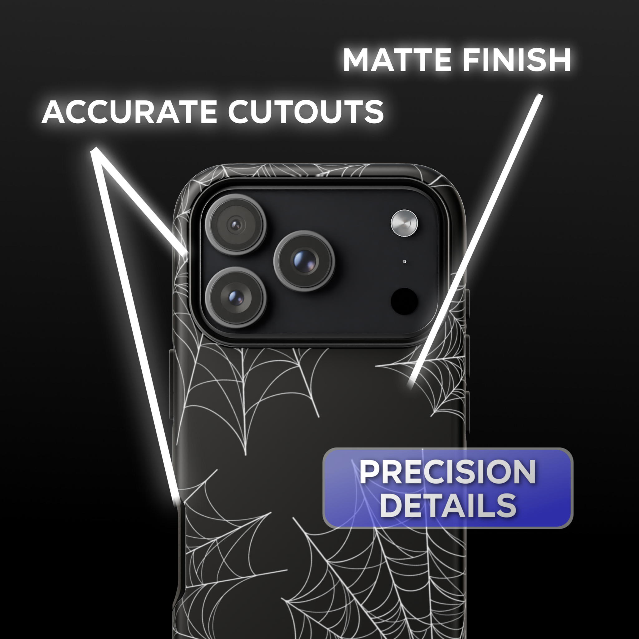 Black Spider Web Phone Case