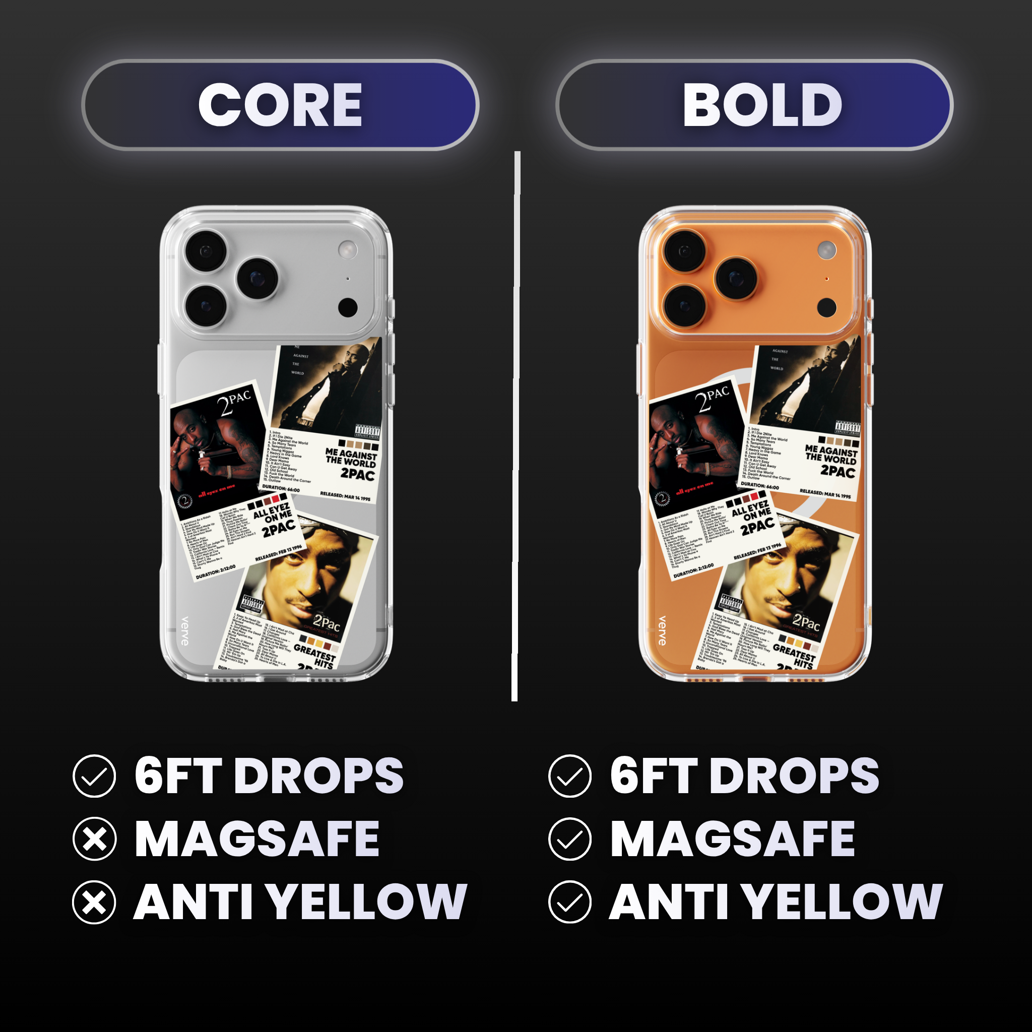 2Pac Album Covers Clear Phone Case