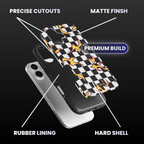 Checkered Flame Phone Case