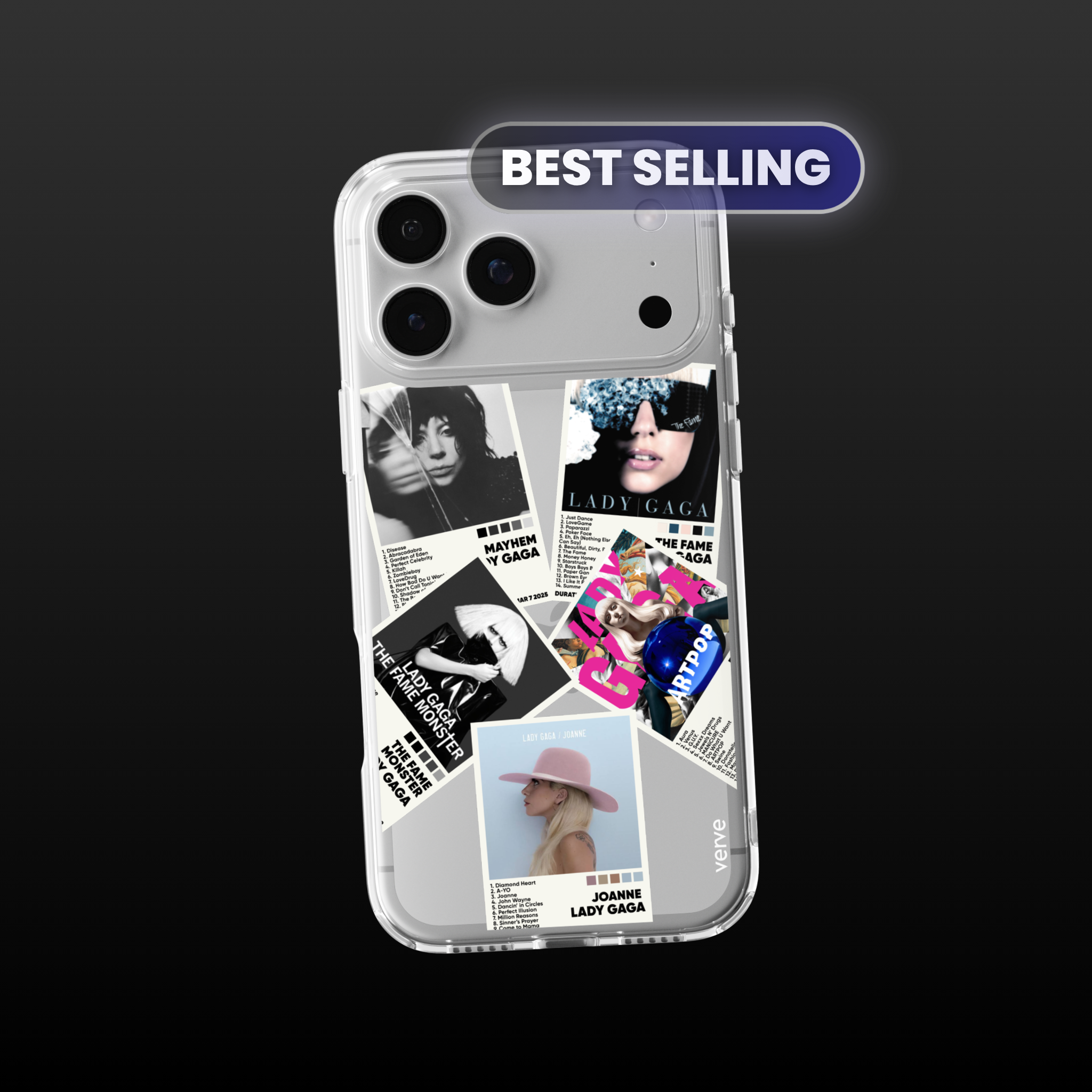 Lady Gaga Album Covers Clear Phone Case