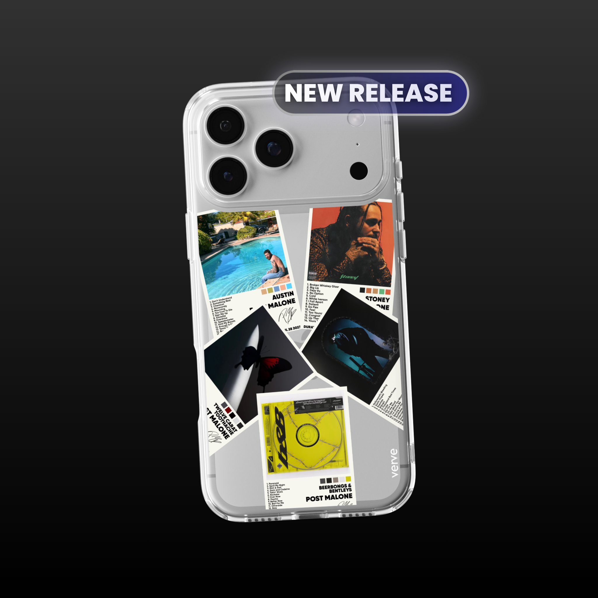 Post Malone Album Covers Clear Phone Case