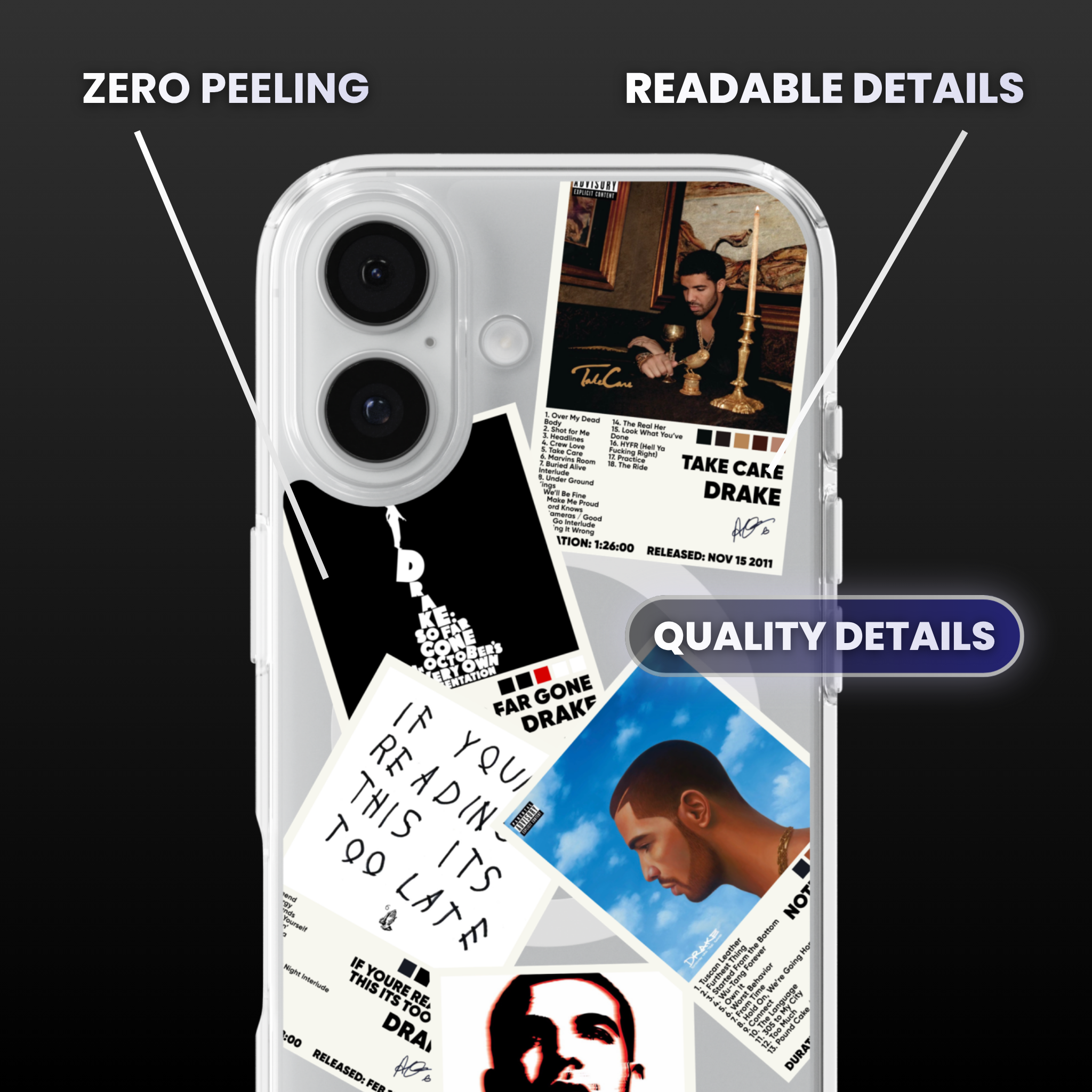 Drake Album Covers Clear Phone Case