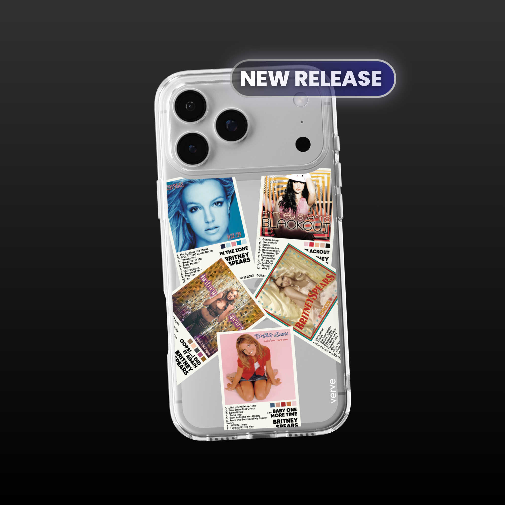 Britney Spears Album Covers Clear Phone Case