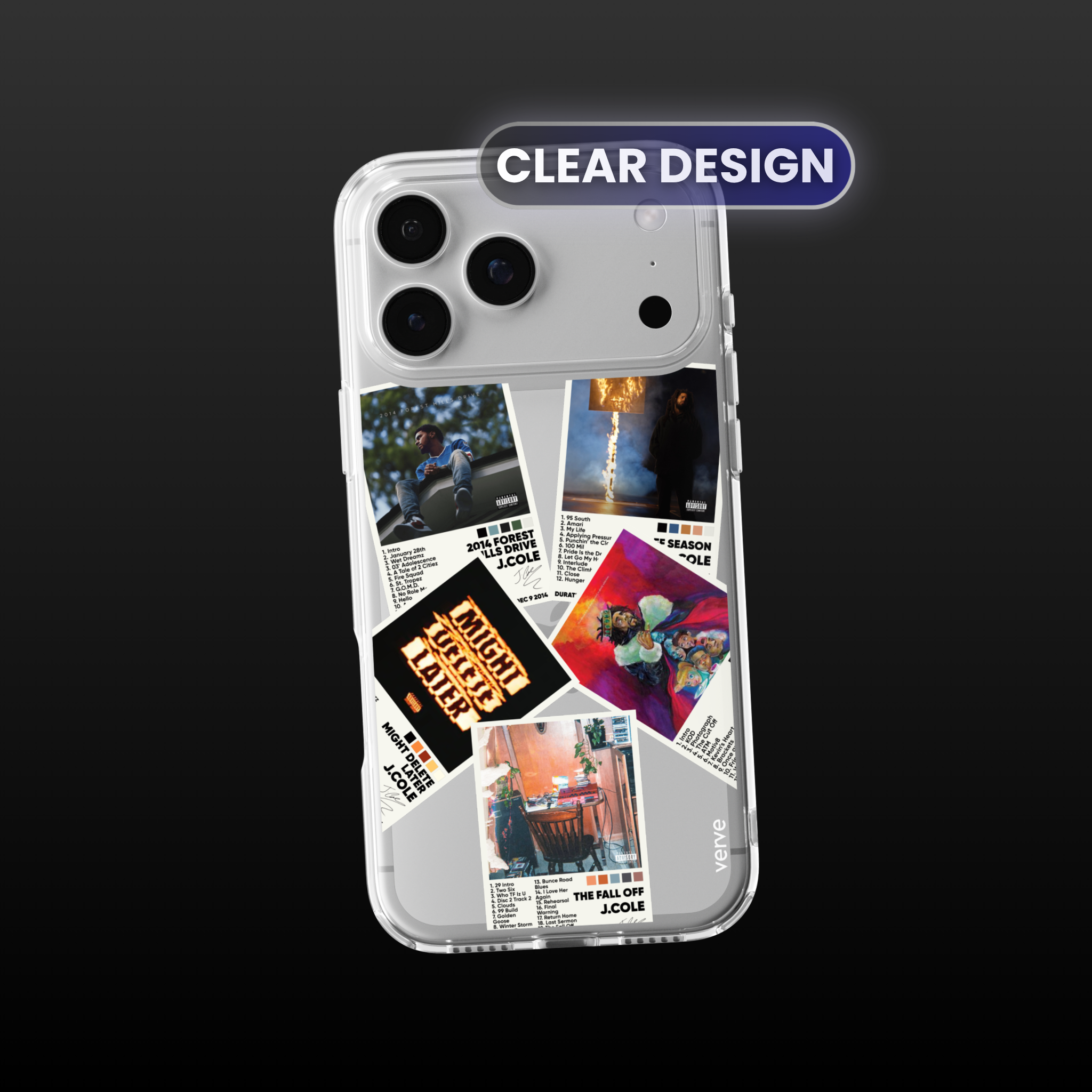 J Cole Albums Clear Phone Case