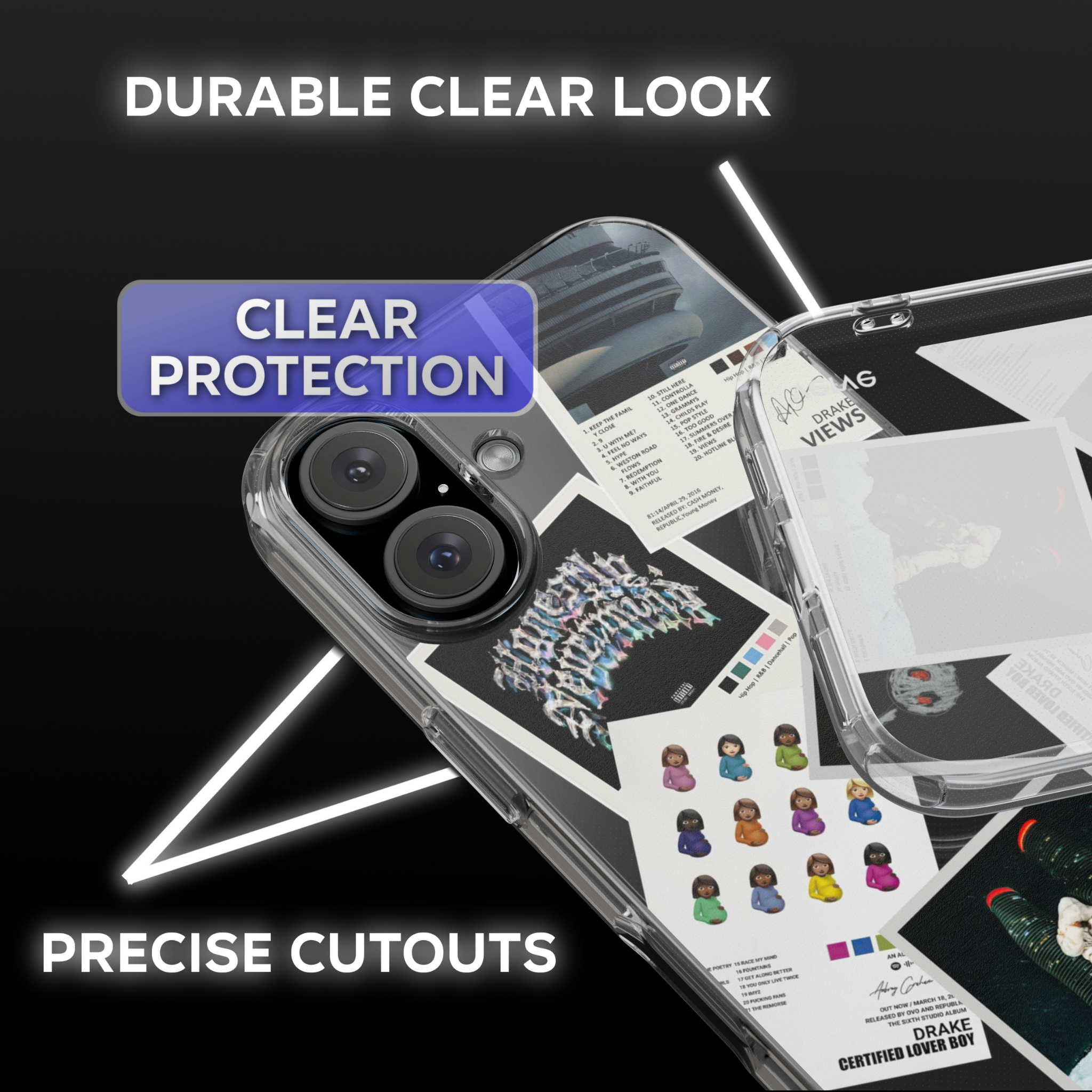 Drake Album Covers Clear Phone Case