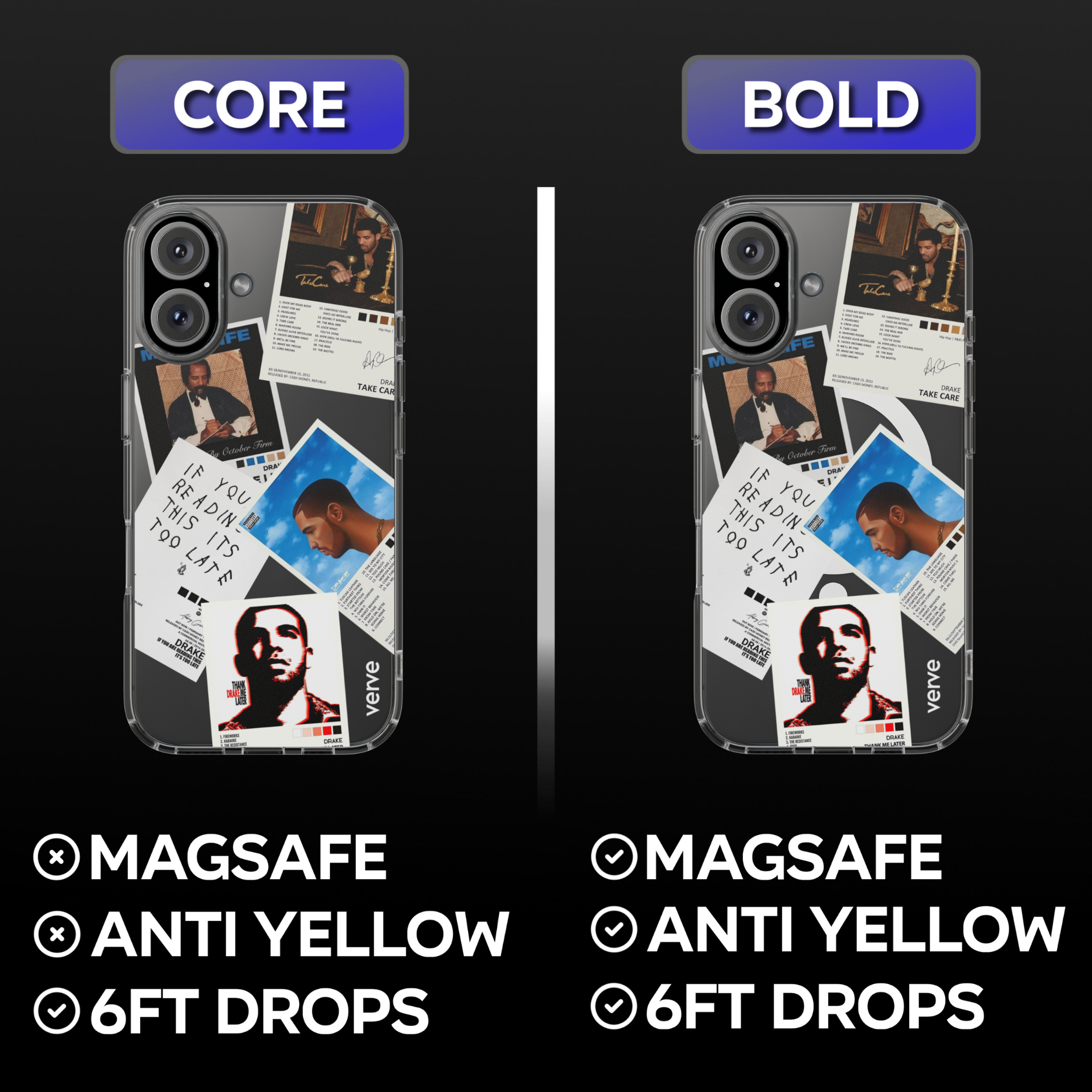 Drake Classics Albums Clear Phone Case