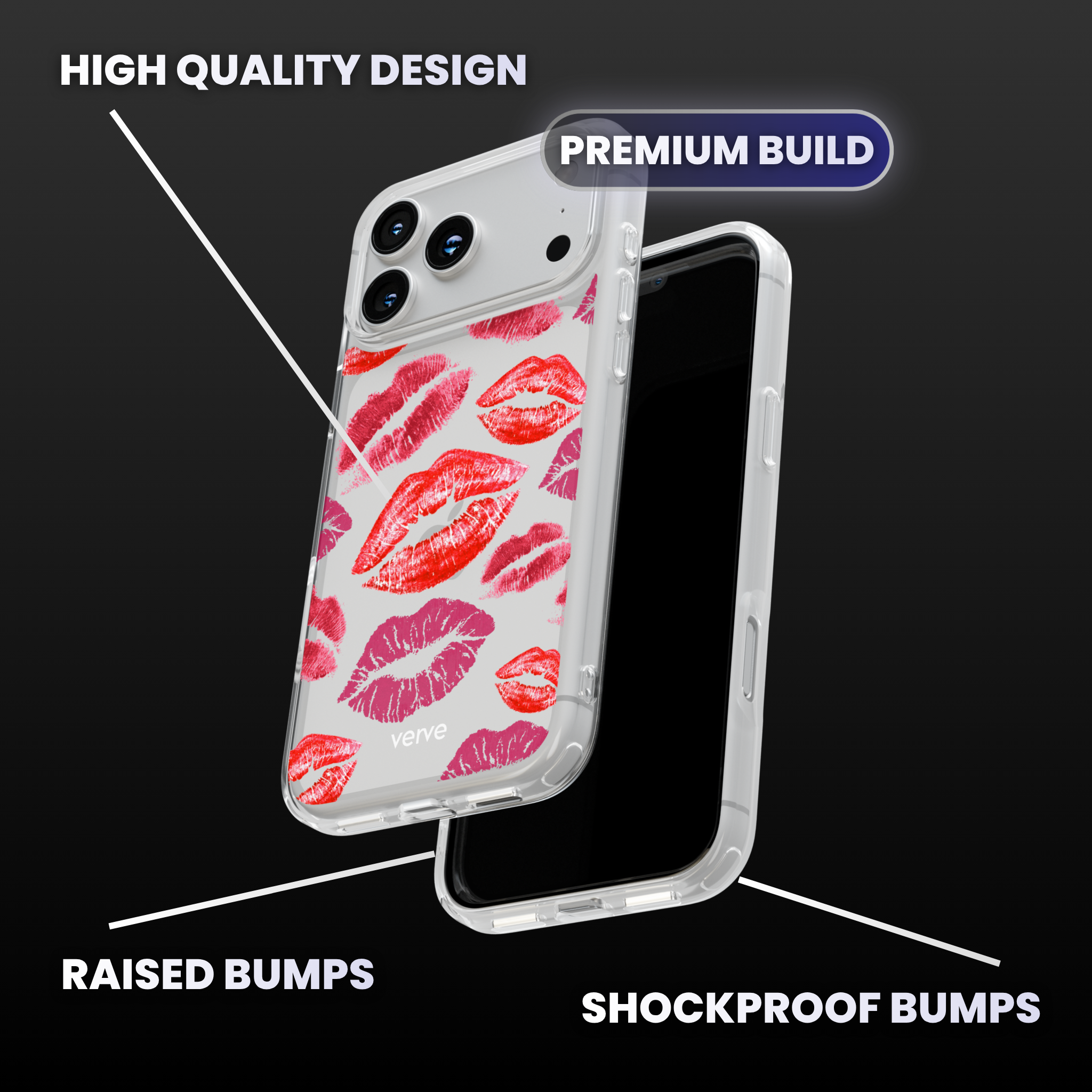 Kiss Print Clear Phone Case