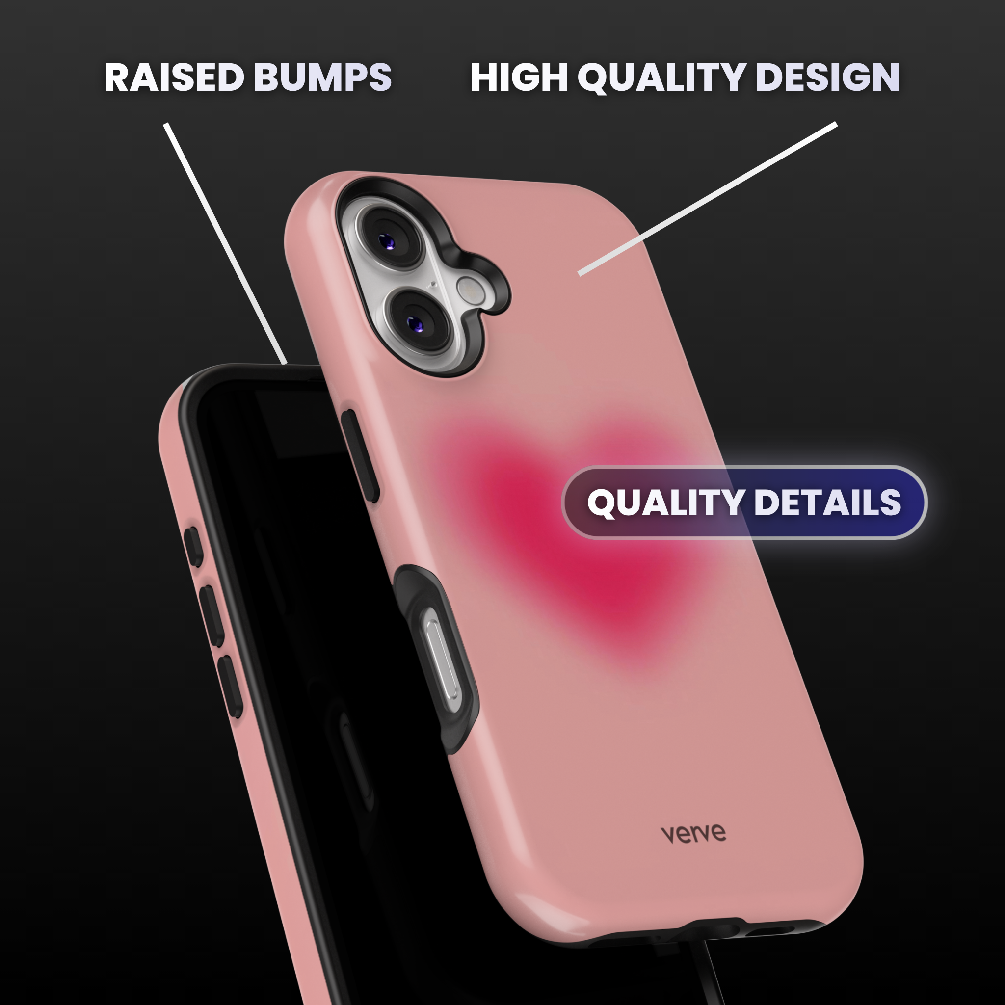 Heart Aura Pink Phone Case