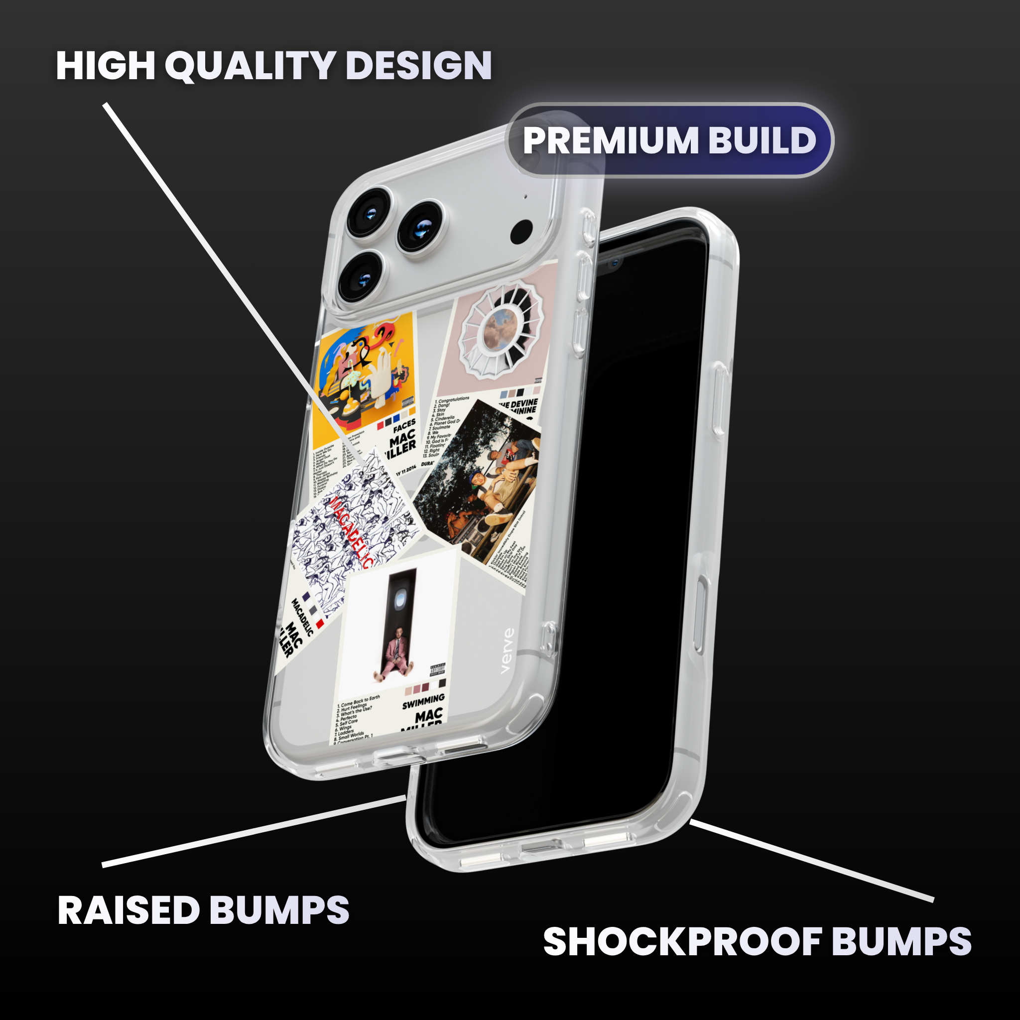 Mac Miller Album Covers Clear Phone Case