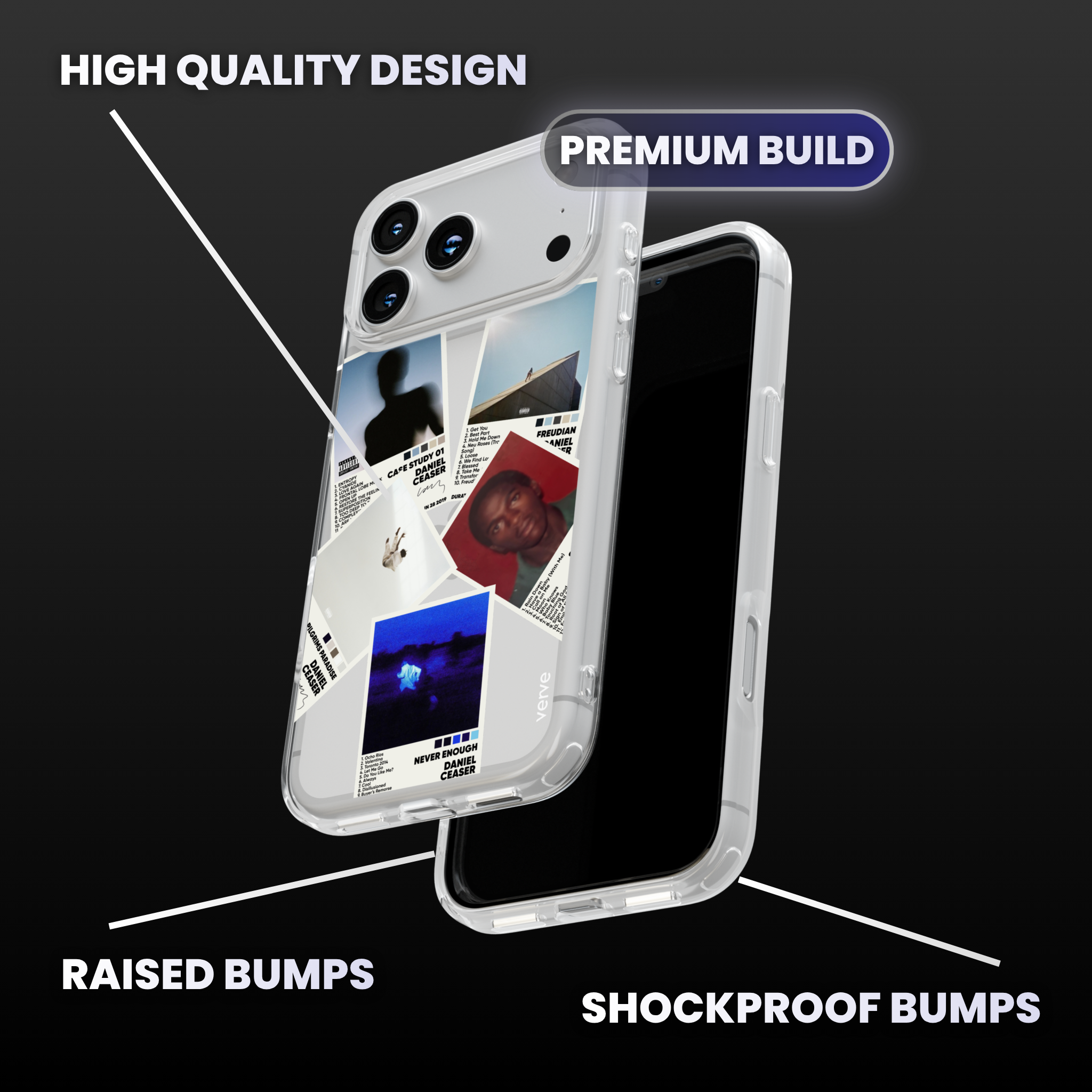 Daniel Caesar Album Covers Clear Phone Case