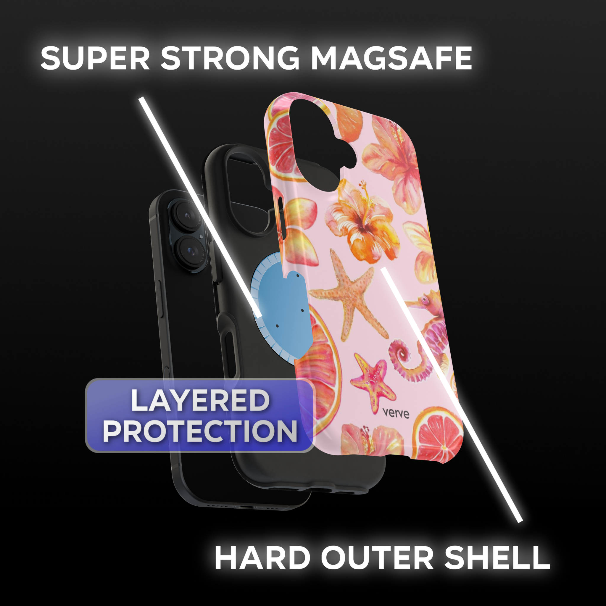 Peachy Starfish Flowers Phone Case