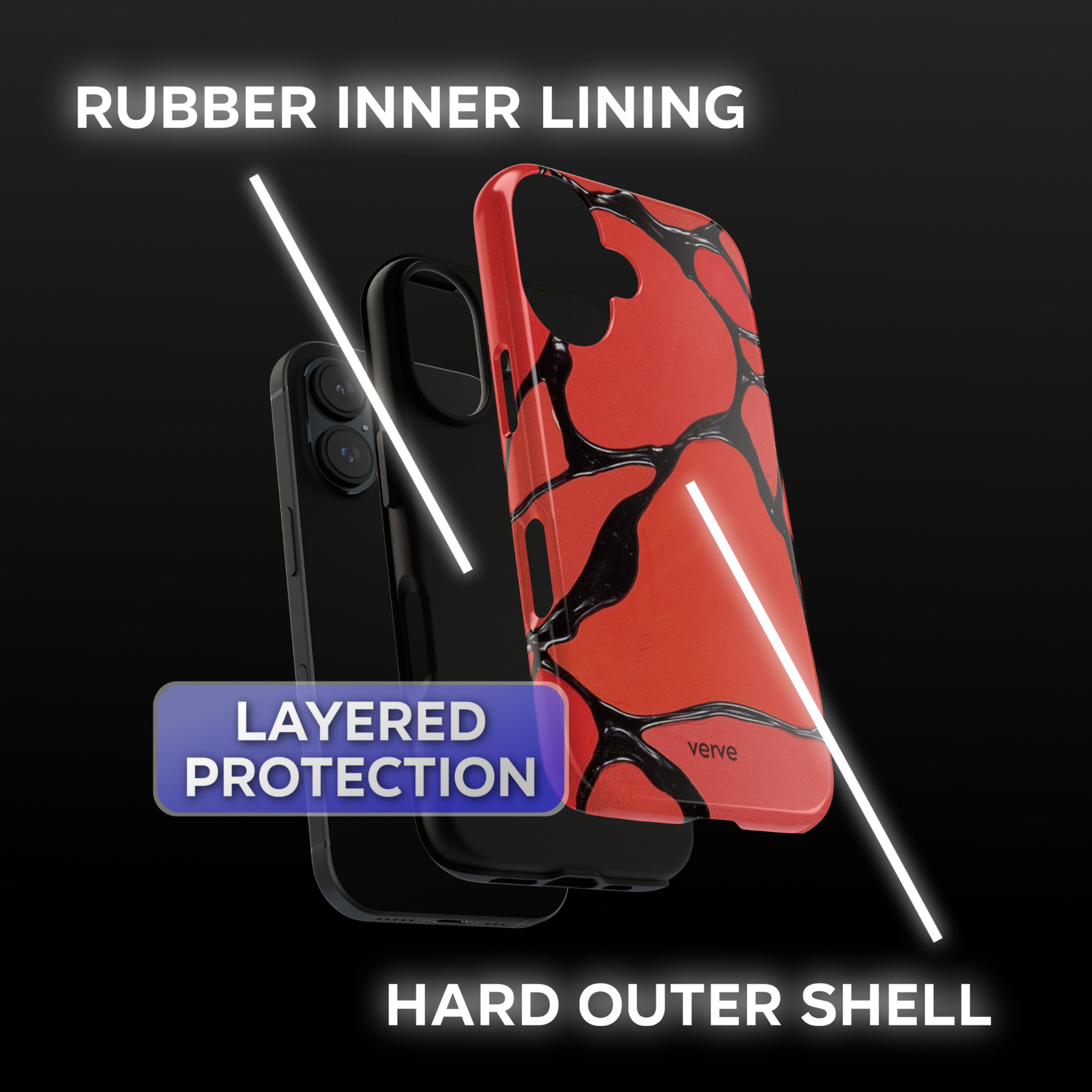 Burning Black Chrome Phone Case