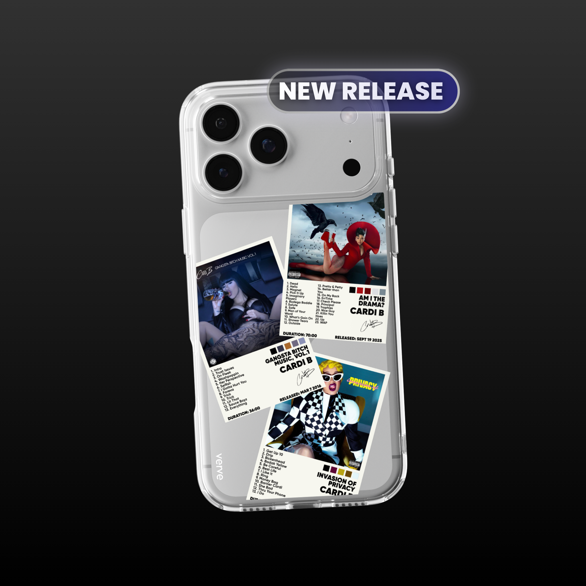 Cardi B Album Covers Clear Phone Case