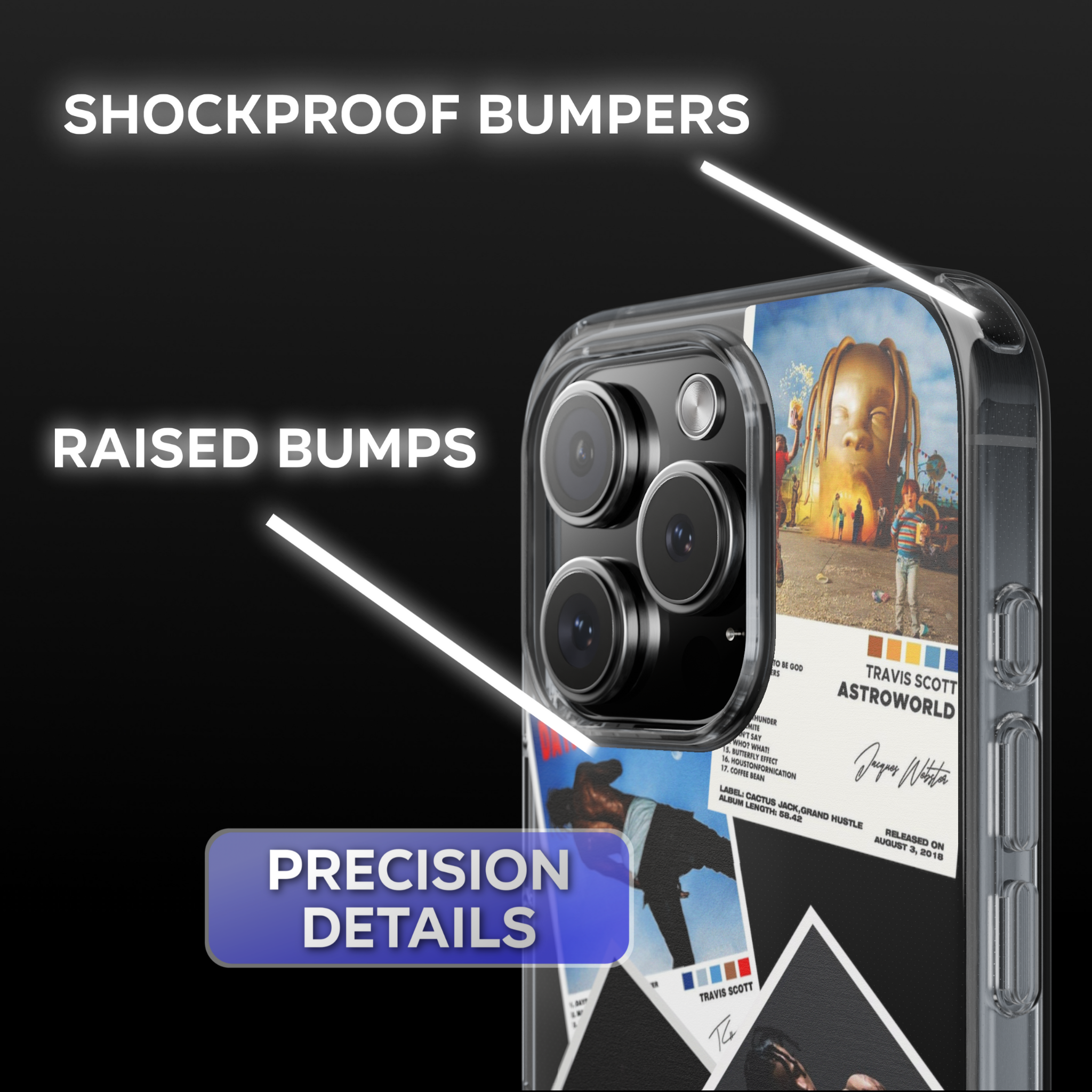 Travis Scott Albums Clear Phone Case