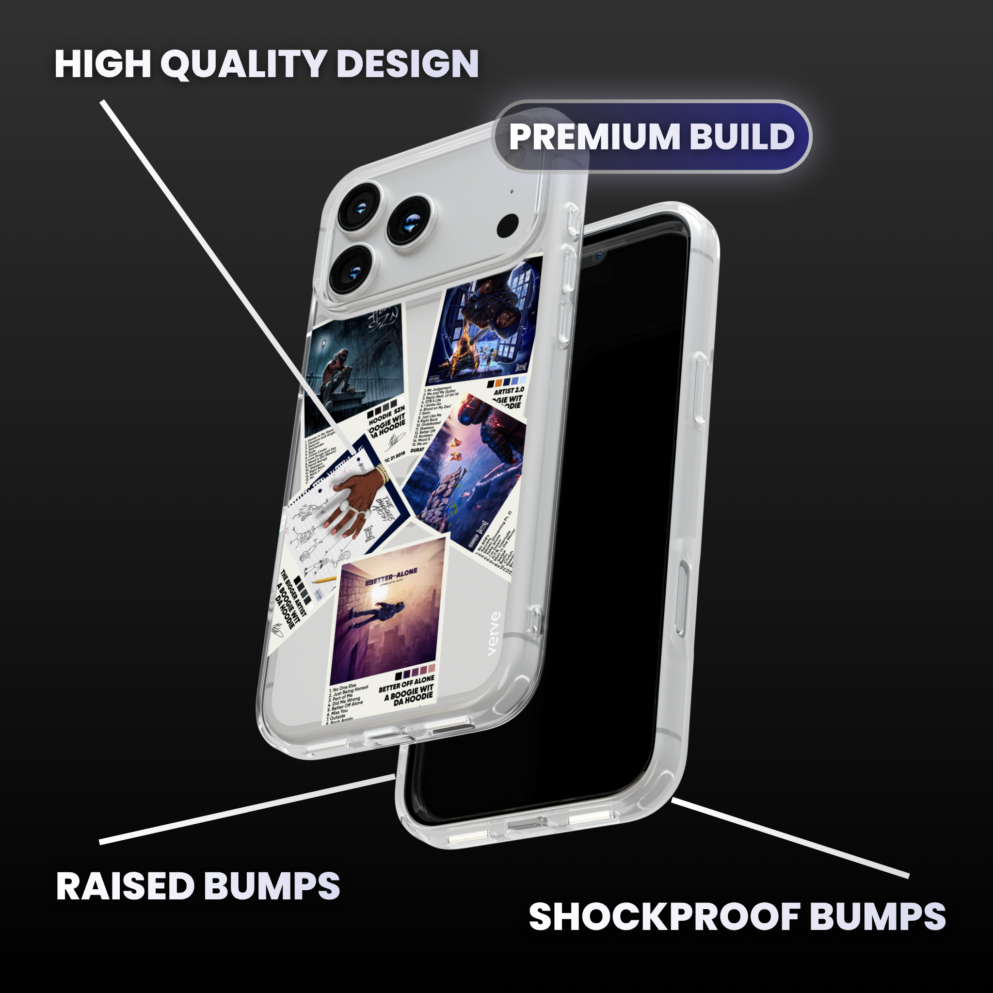 A Boogie Wit Da Hoodie Album Covers Clear Phone Case