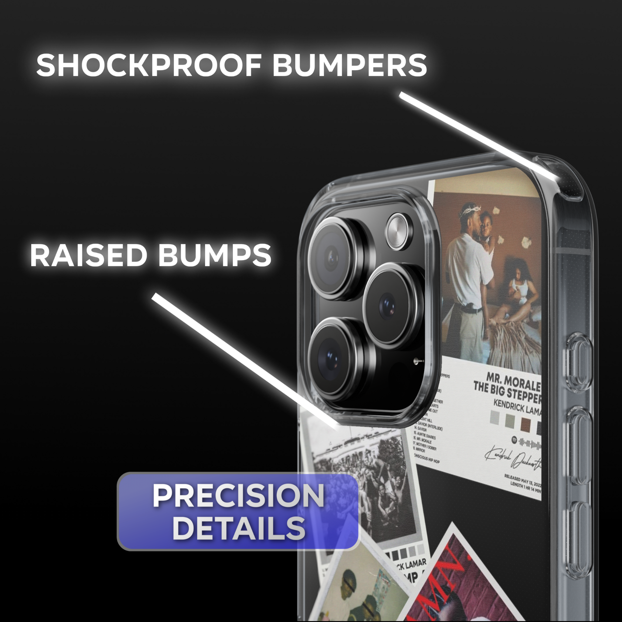 Kendrick Lamar Album Covers Clear Phone Case