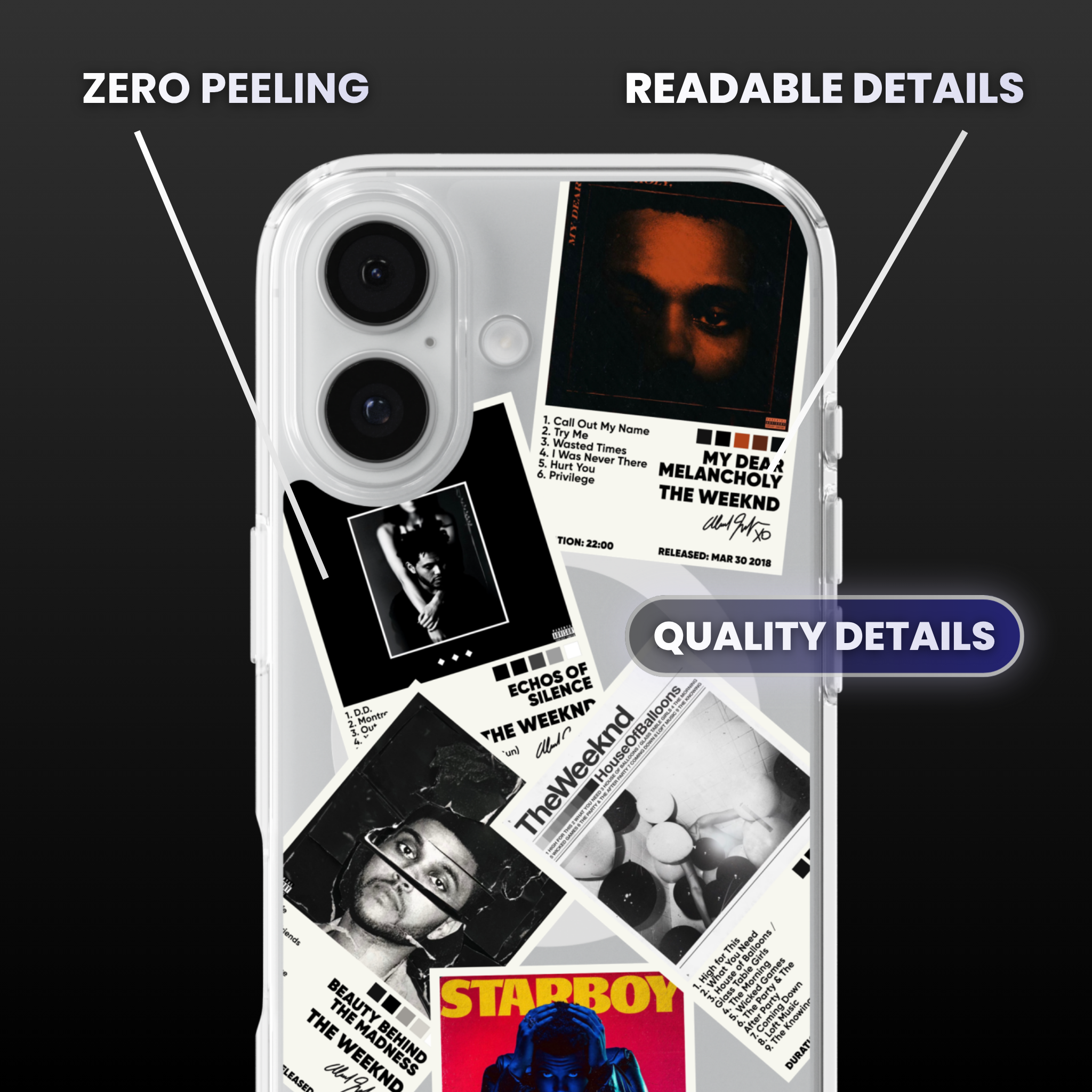 The Weeknd Albums Clear Phone Case