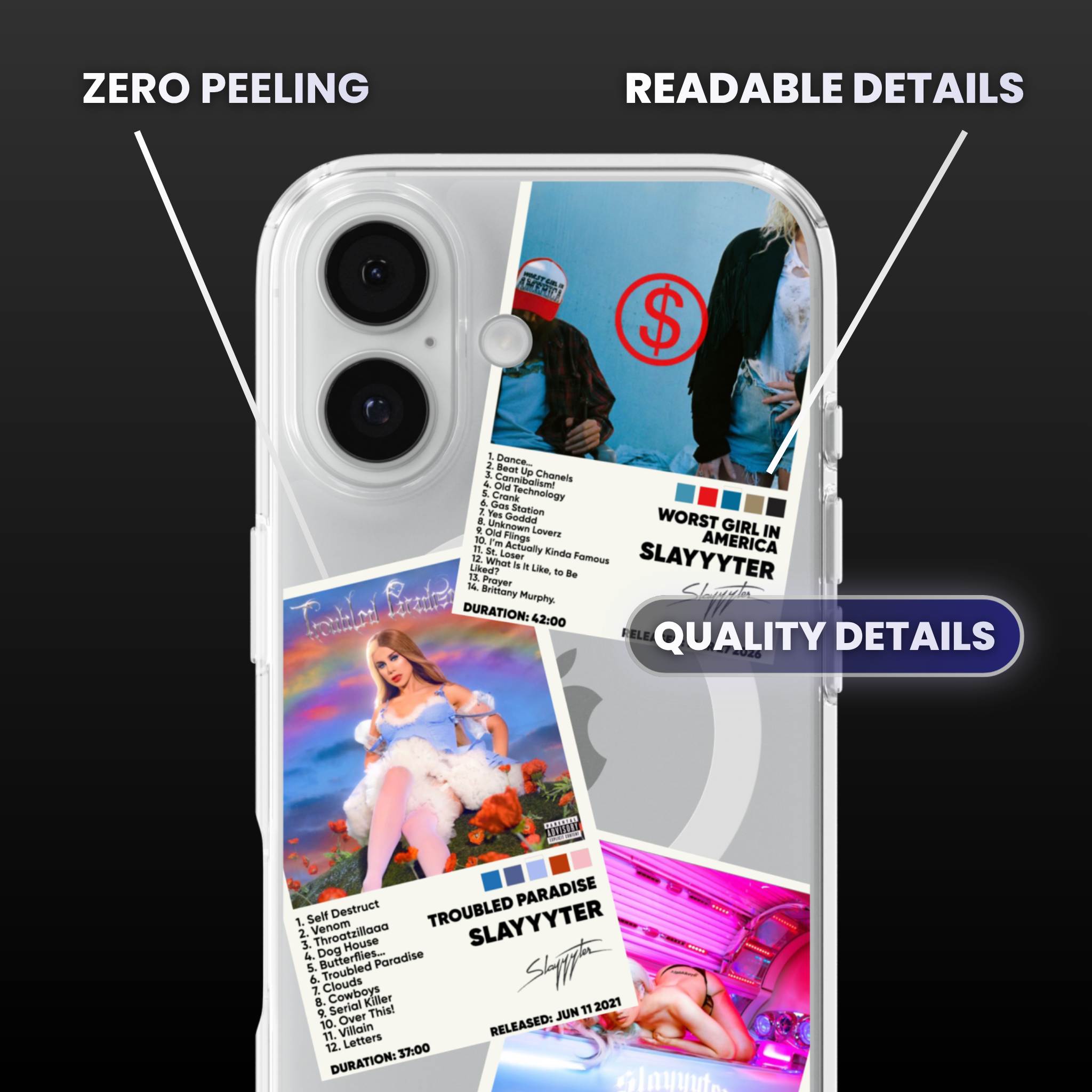 Slayyyter Album Covers Clear Phone Case